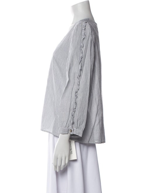 Ulla Johnson Striped V-Neck Blouse