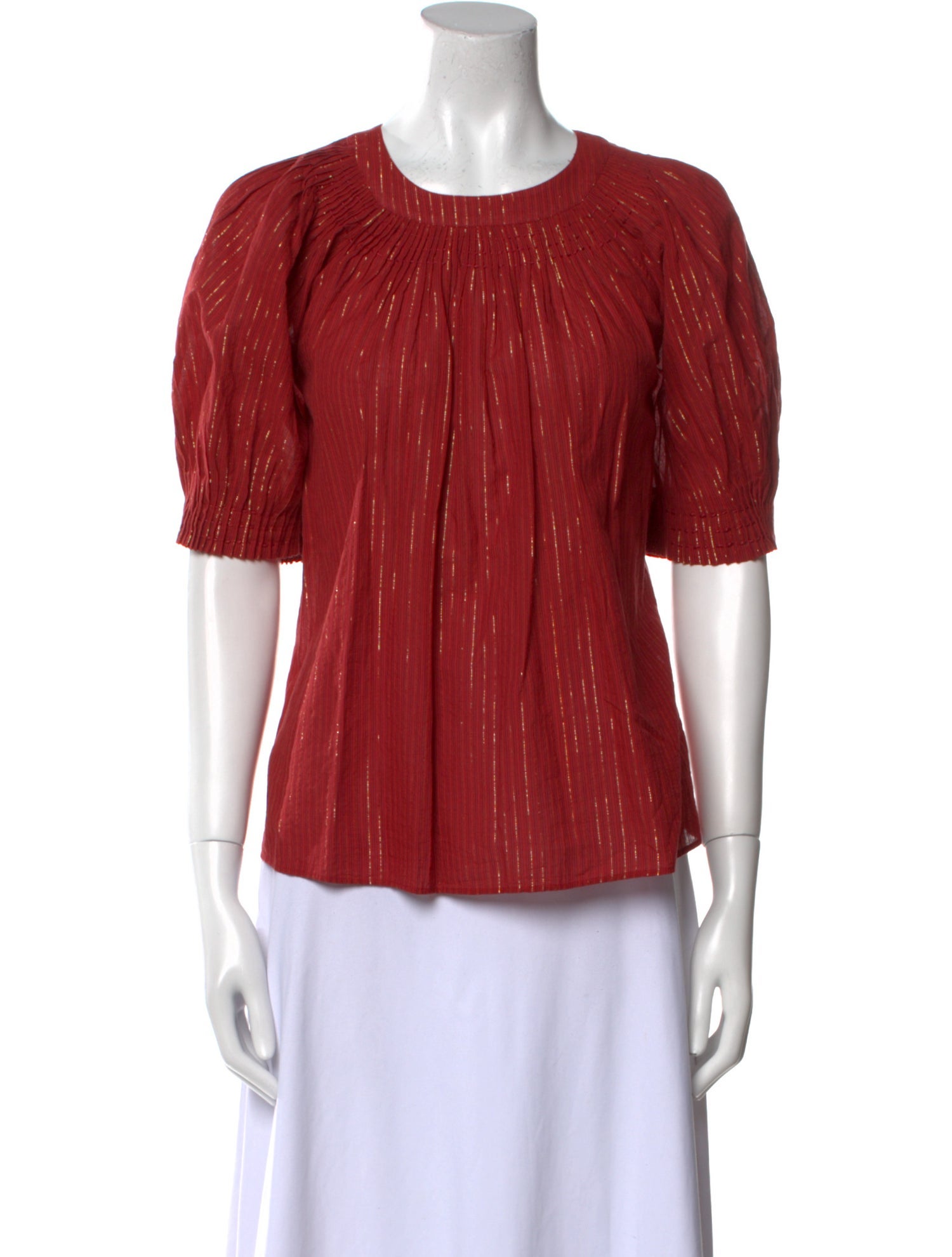 Ulla Johnson Crew Neck Short Sleeve Top