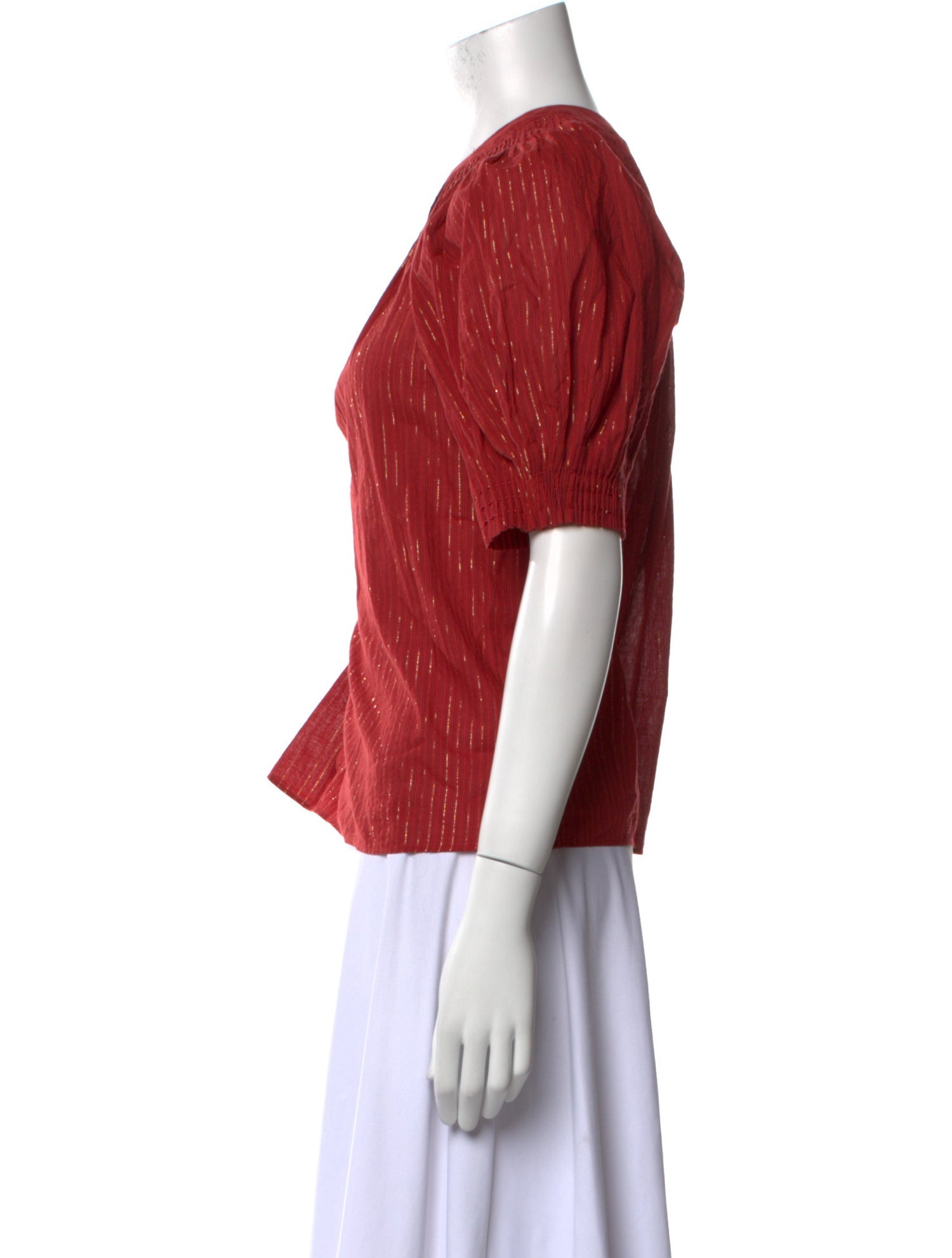 Ulla Johnson Crew Neck Short Sleeve Top