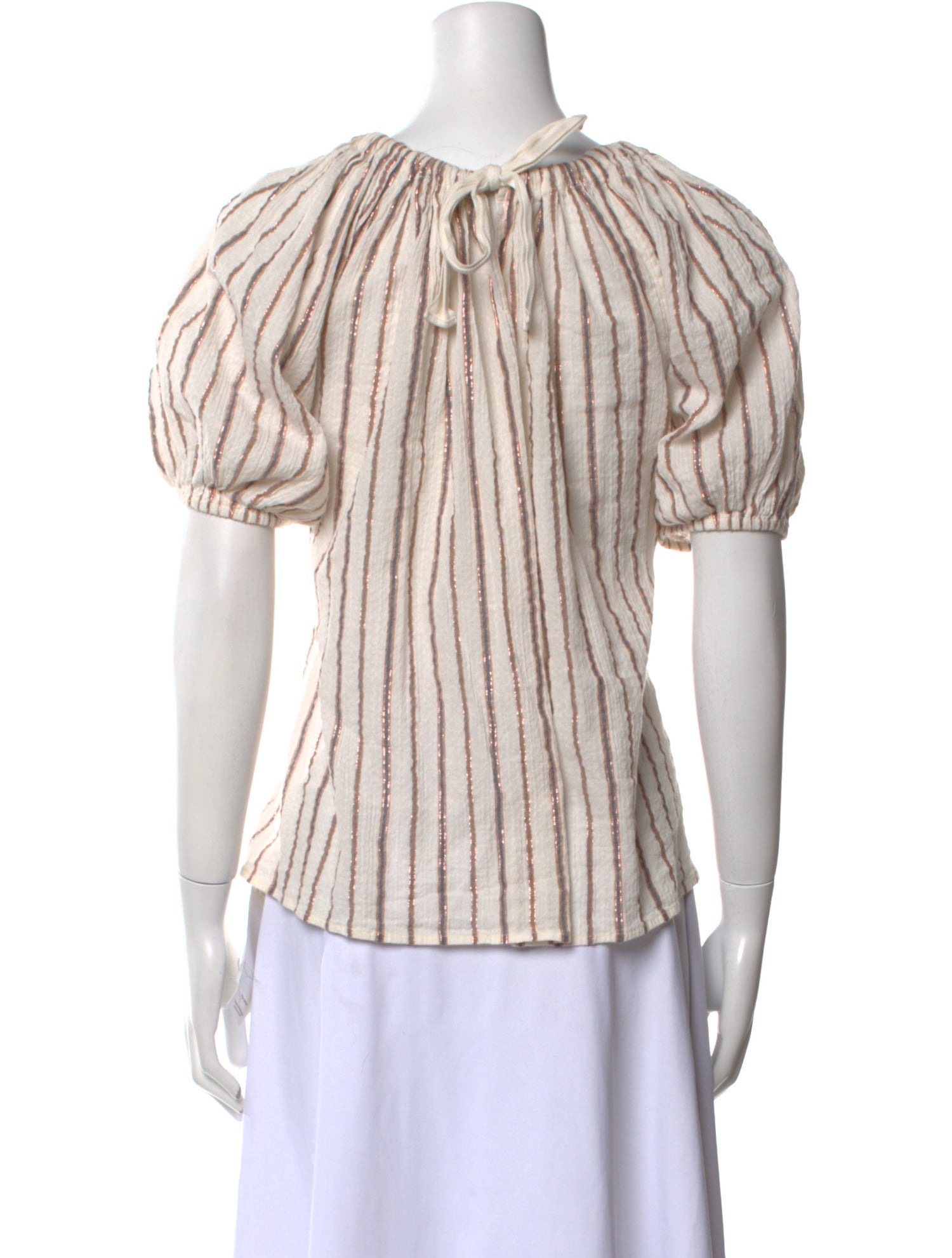 Ulla Johnson Striped Scoop Neck Blouse