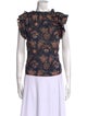 Ulla Johnson Floral Print Mock Neck Top