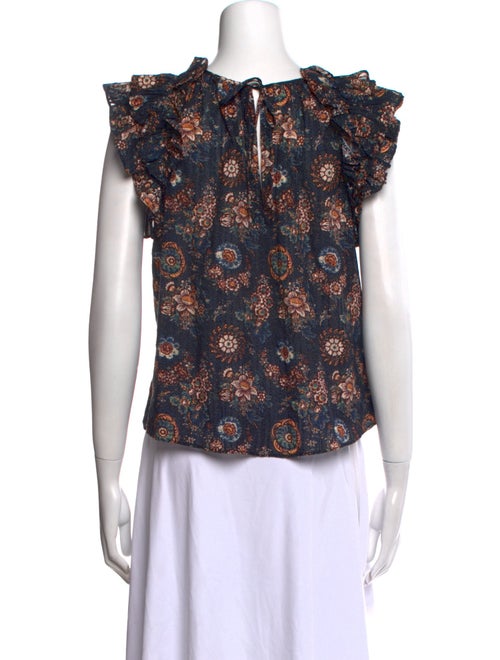 Ulla Johnson Floral Print Mock Neck Top
