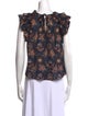 Ulla Johnson Floral Print Mock Neck Top