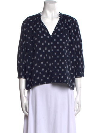 Ulla Johnson Printed V-Neck Blouse