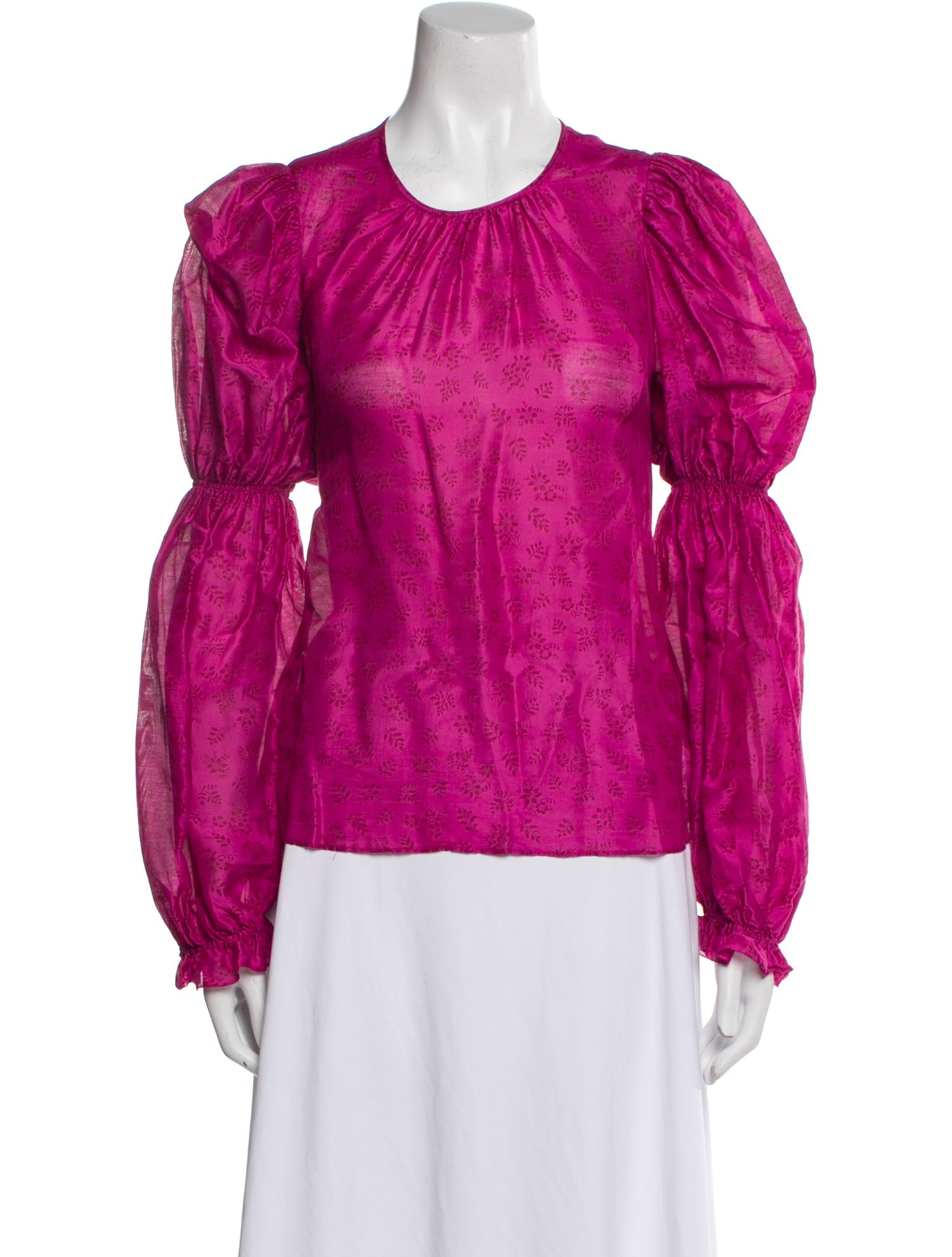 Ulla Johnson Printed Crew Neck Blouse