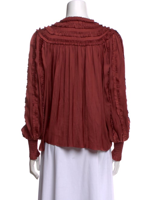 Ulla Johnson V-Neck Long Sleeve Blouse