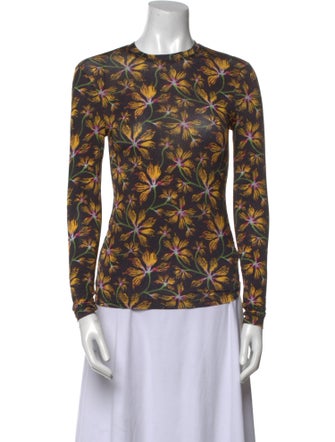Ulla Johnson Floral Print Crew Neck Top