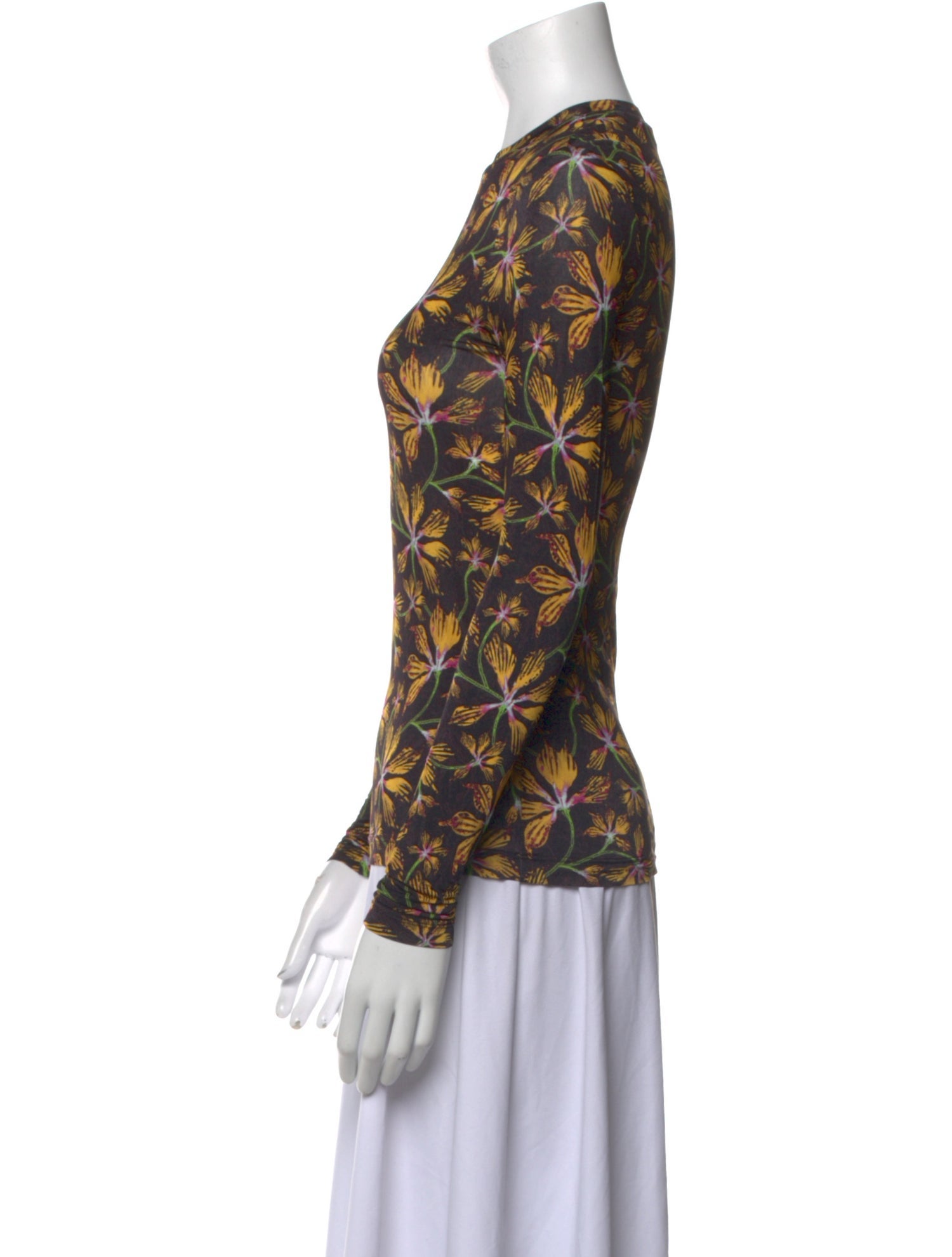 Ulla Johnson Floral Print Crew Neck Top