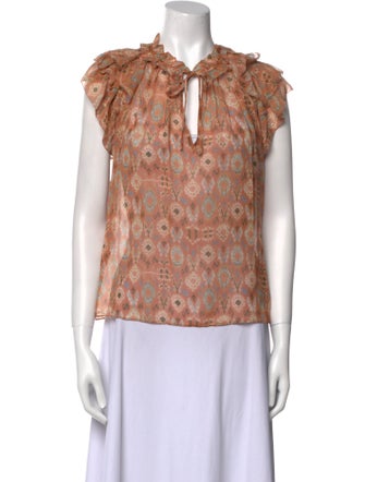 Ulla Johnson Silk Floral Print Blouse