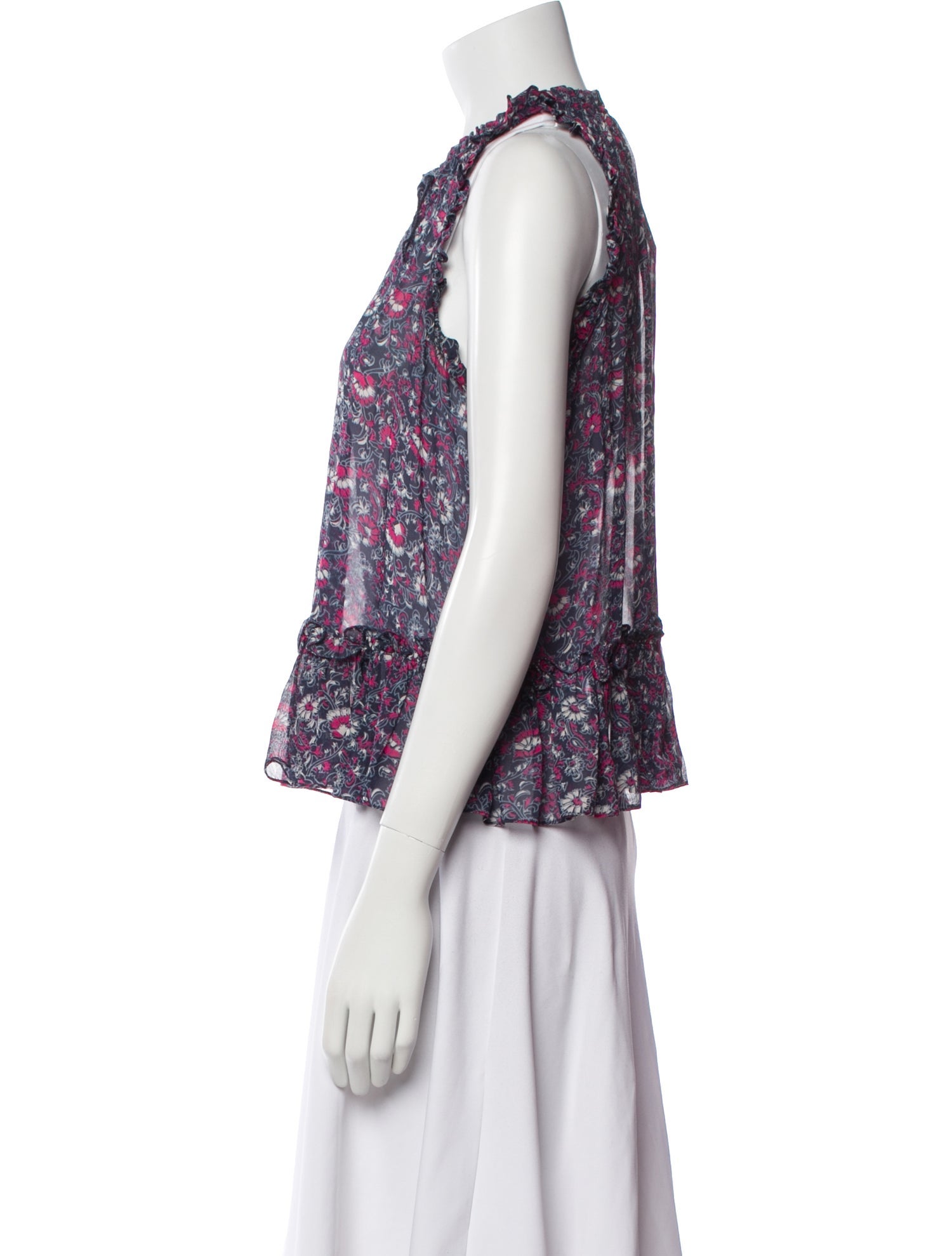 Ulla Johnson Silk Floral Print Blouse