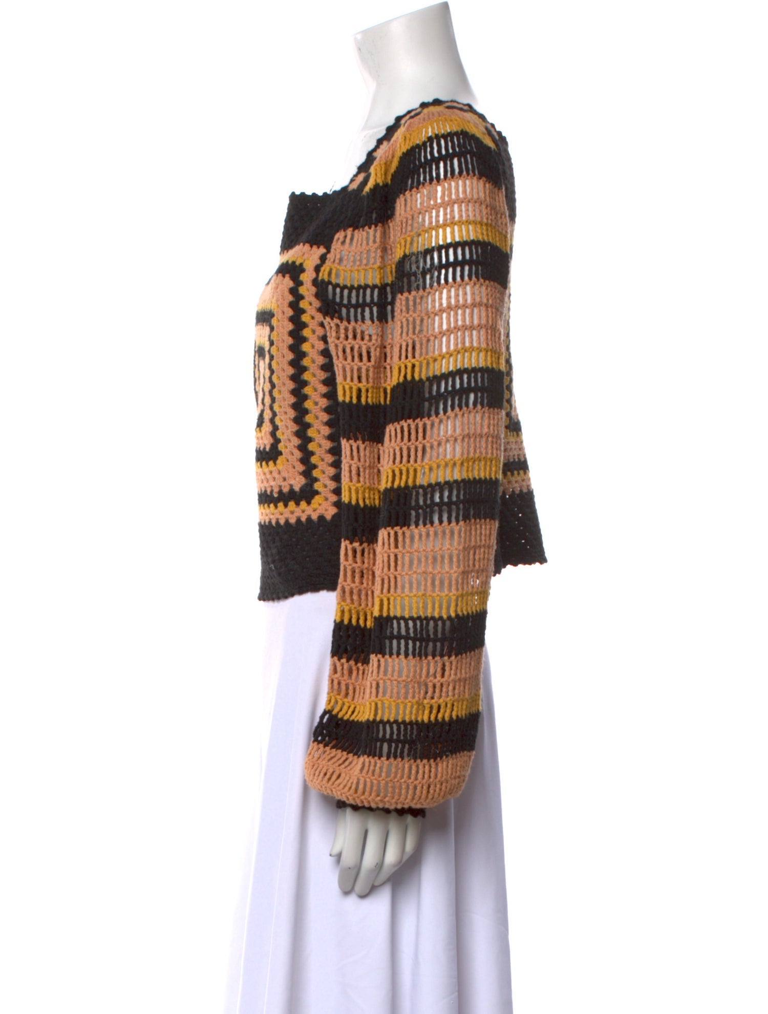 Ulla Johnson Striped Square Neckline Sweater