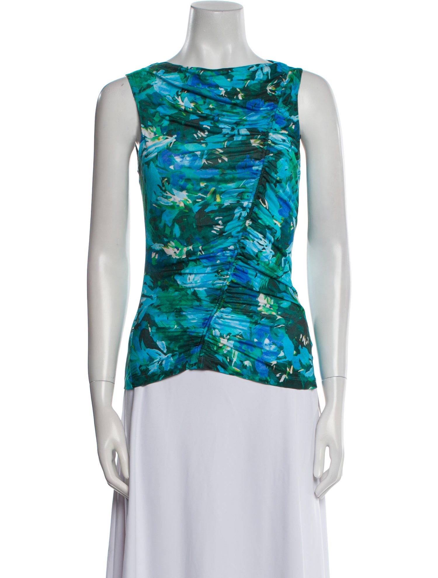 Ulla Johnson Printed Bateau Neckline Top w/ Tags