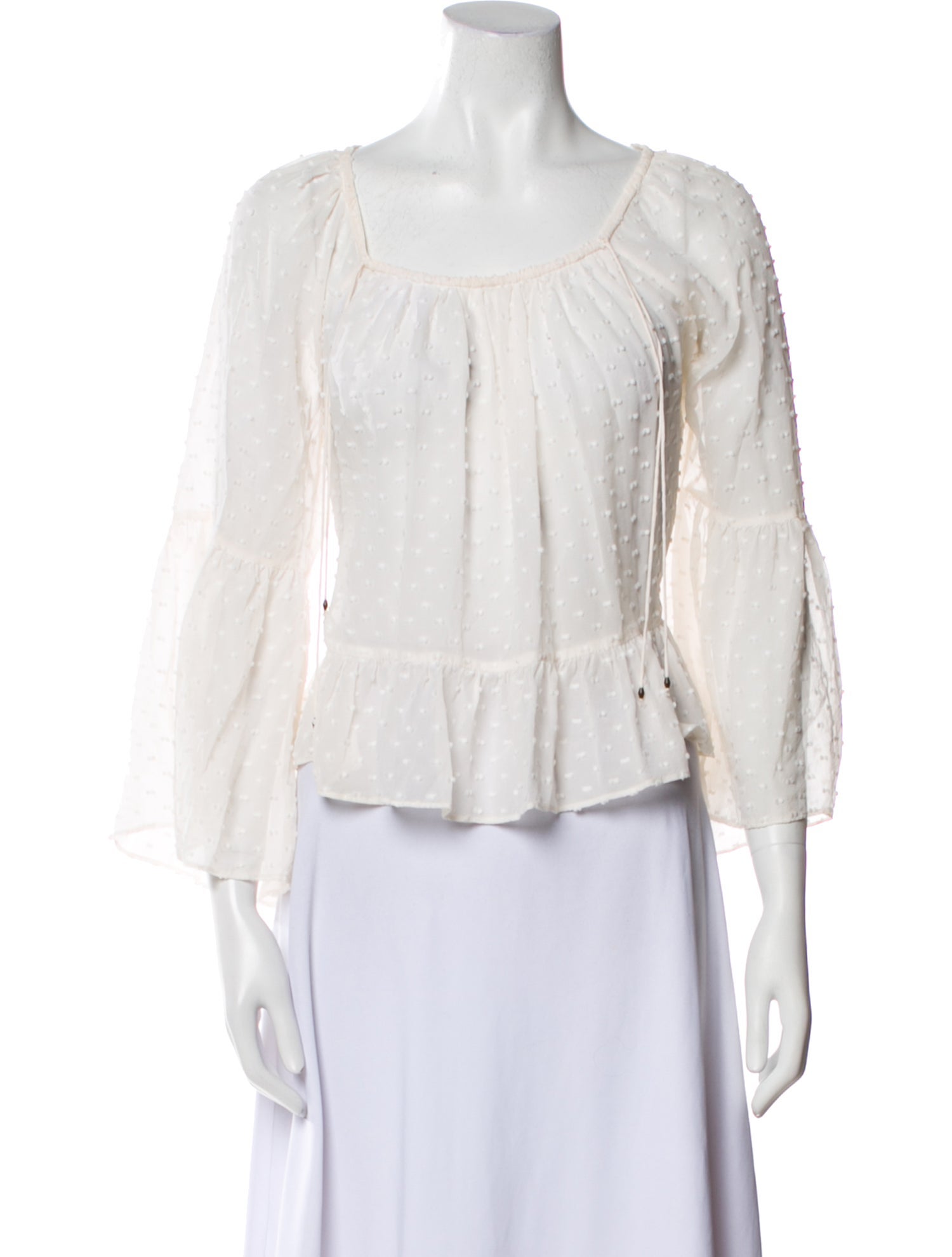 Ulla Johnson Silk Square Neckline Crop Top