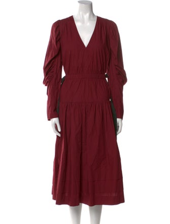 Ulla Johnson V-Neck Midi Length Dress
