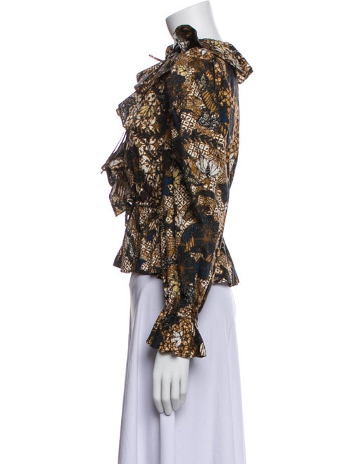 Ulla Johnson Printed Tie Neck Blouse