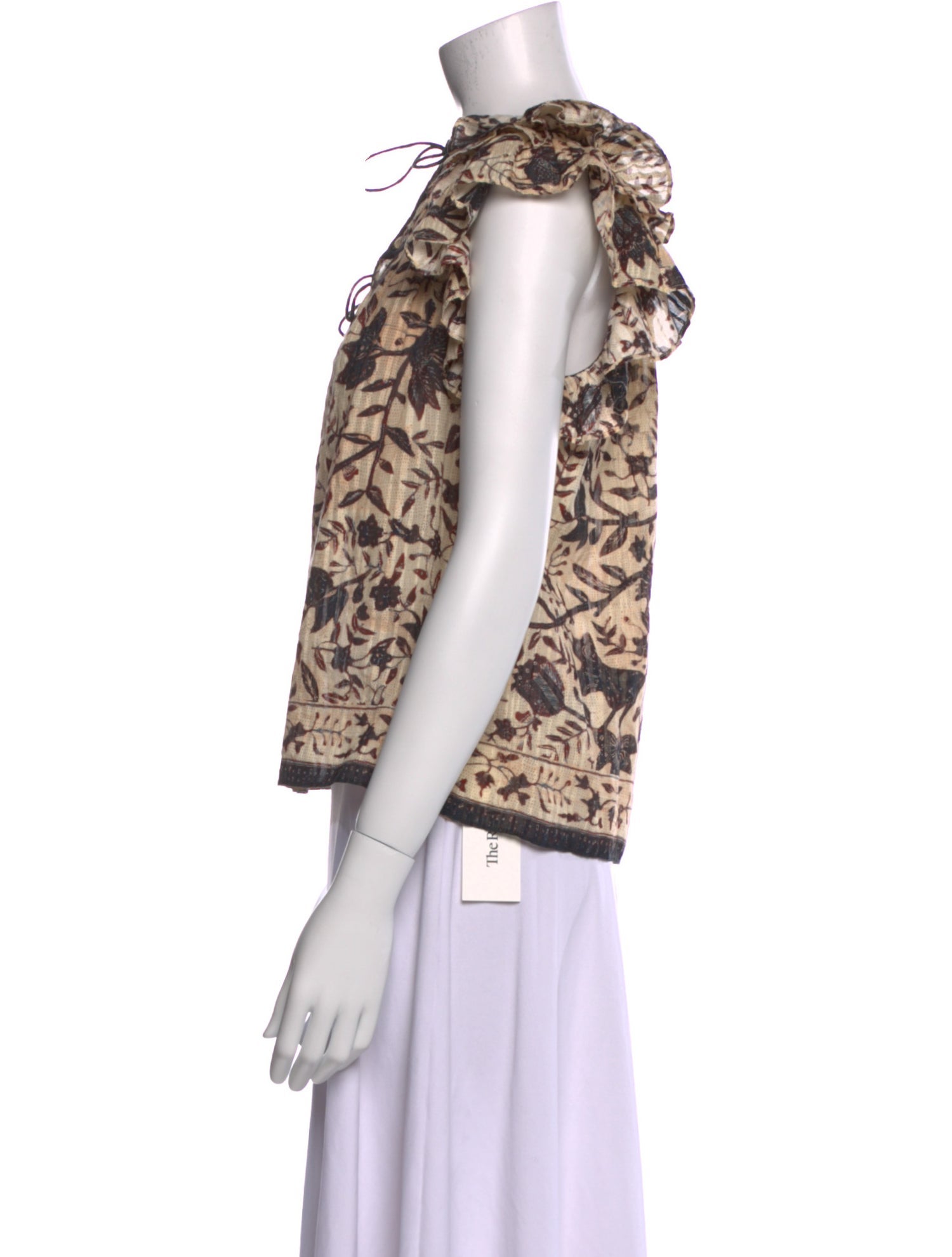 Ulla Johnson Printed Tie Neck Blouse