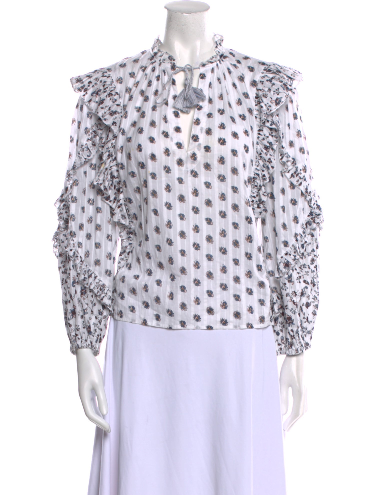 Ulla Johnson Printed Mock Neck Blouse