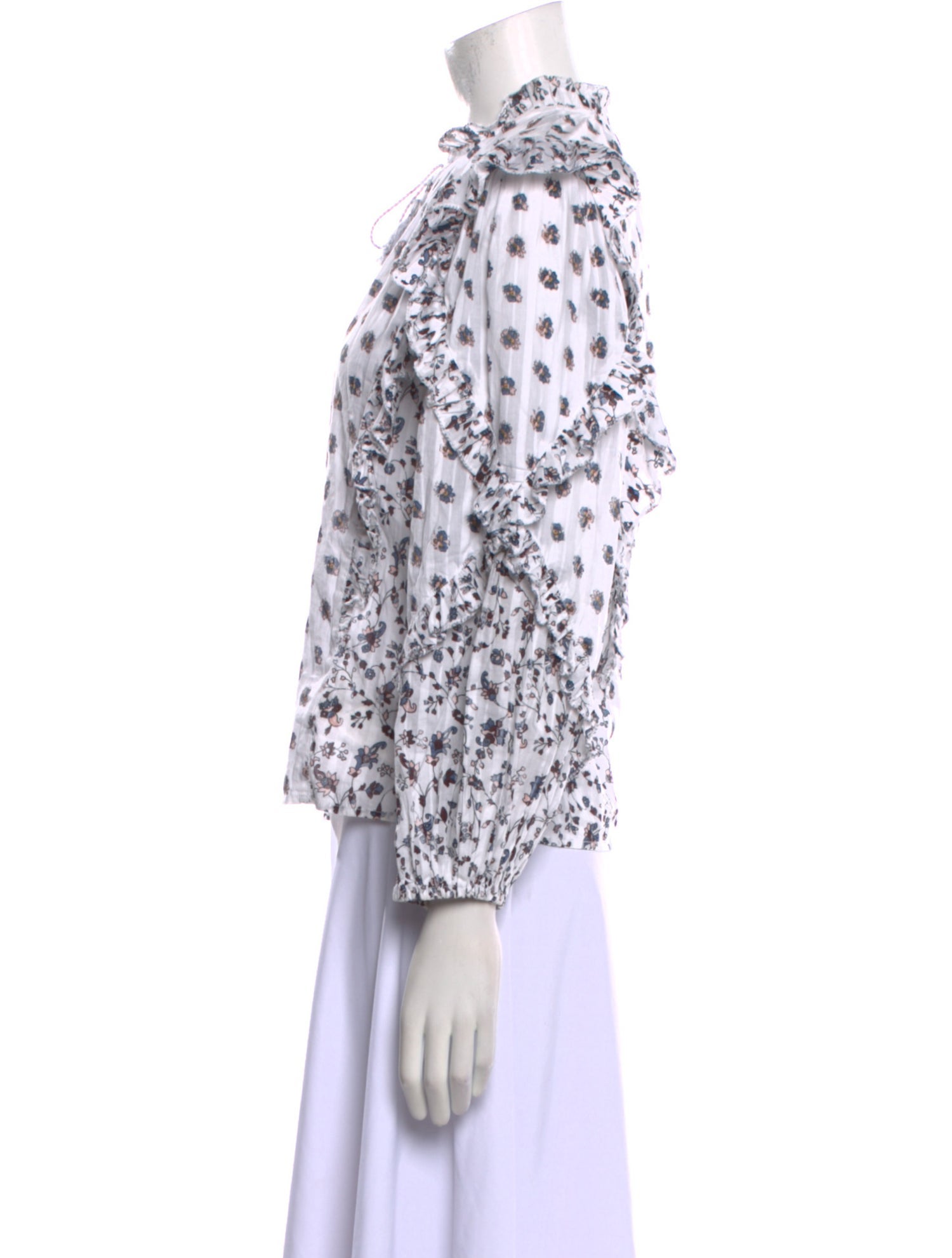 Ulla Johnson Printed Mock Neck Blouse