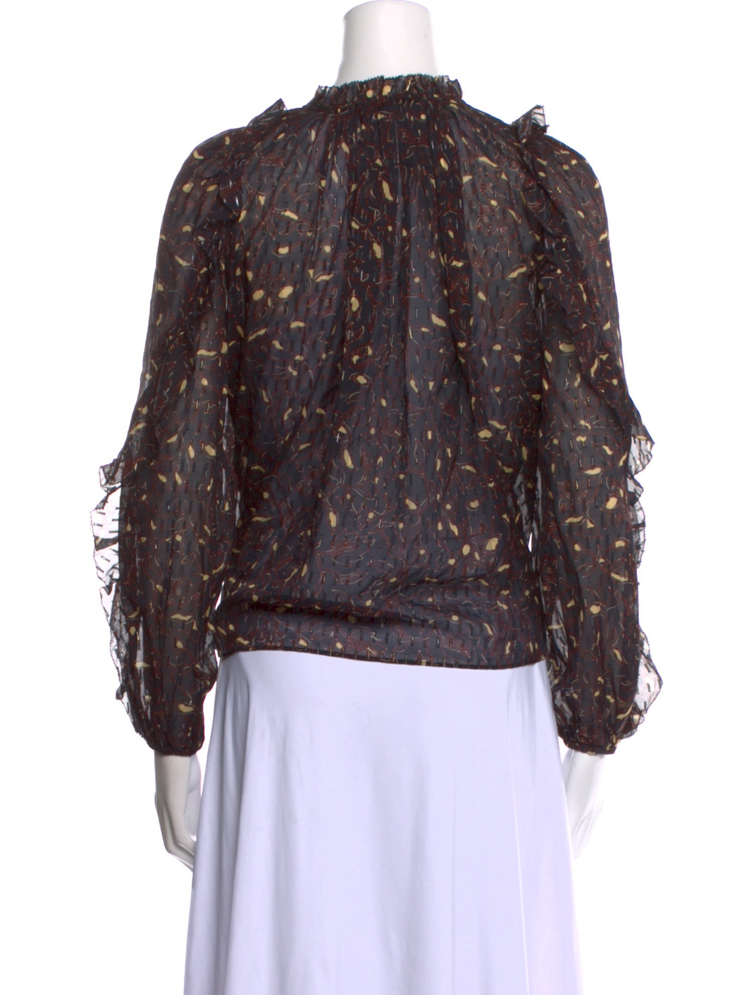 Ulla Johnson Silk Floral Print Blouse