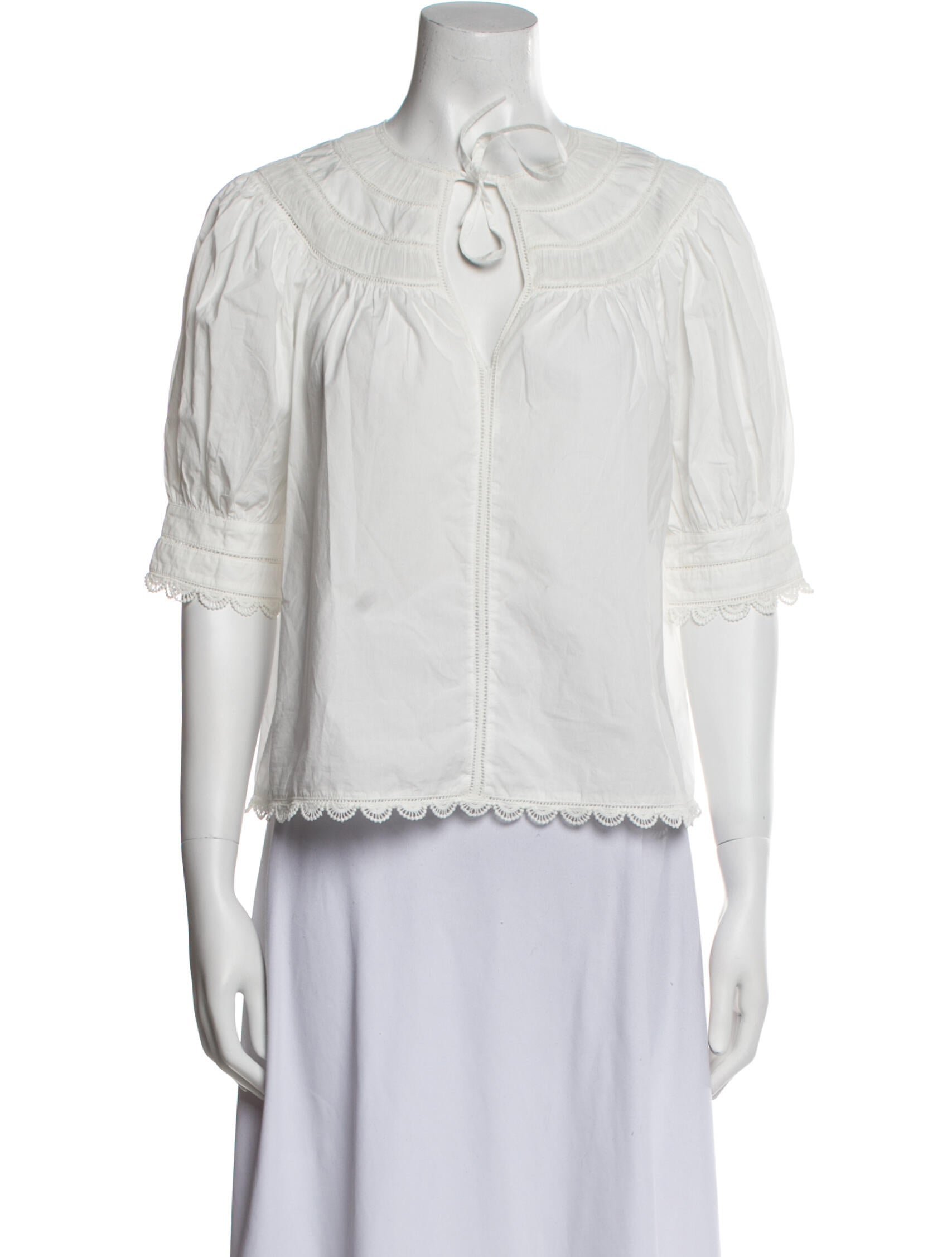 Ulla Johnson Dylan Tie Neck Blouse