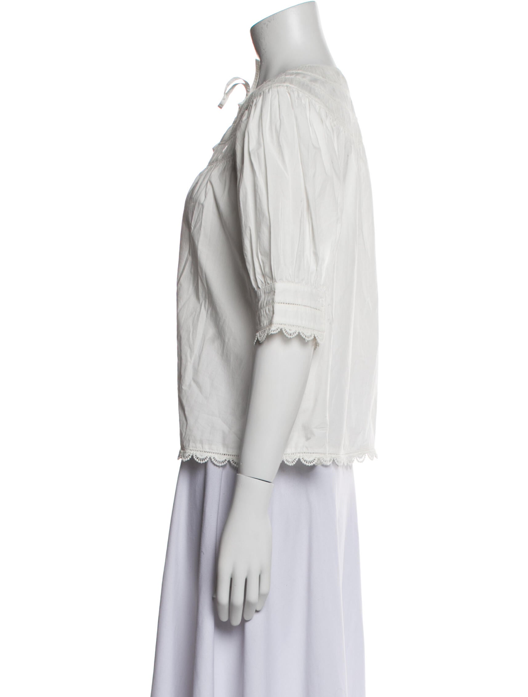 Ulla Johnson Dylan Tie Neck Blouse