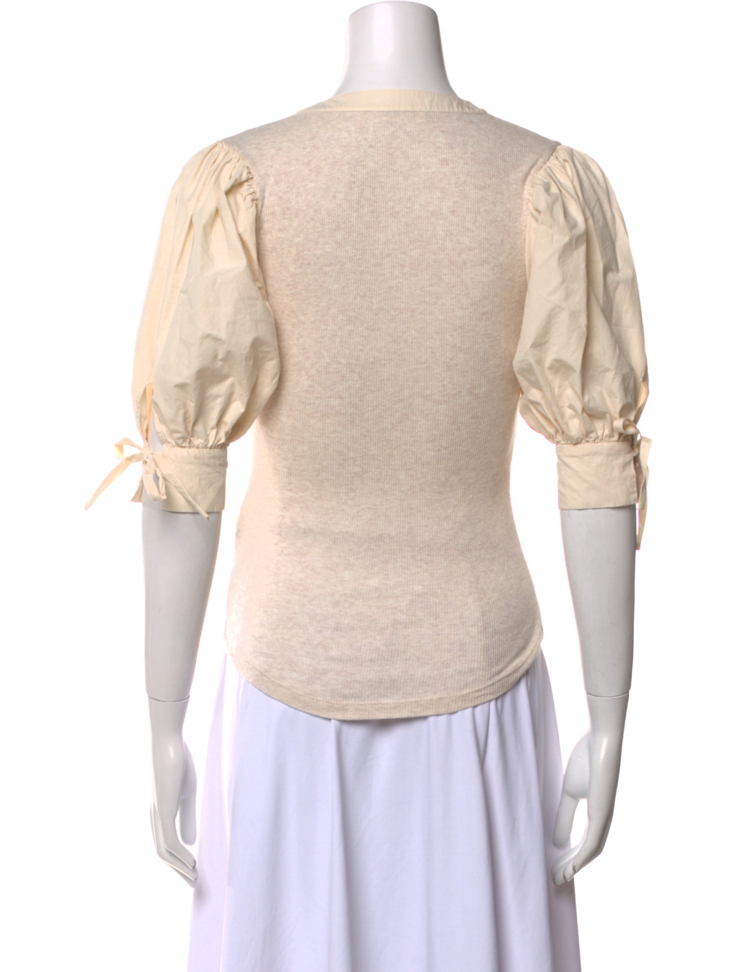 Ulla Johnson V-Neck Three-Quarter Sleeve Top