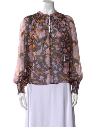 Ulla Johnson Silk Floral Print Blouse