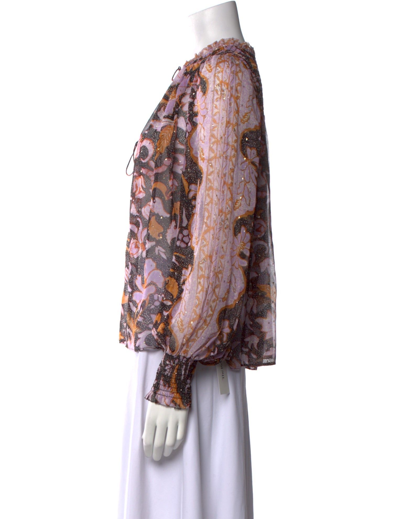 Ulla Johnson Silk Floral Print Blouse