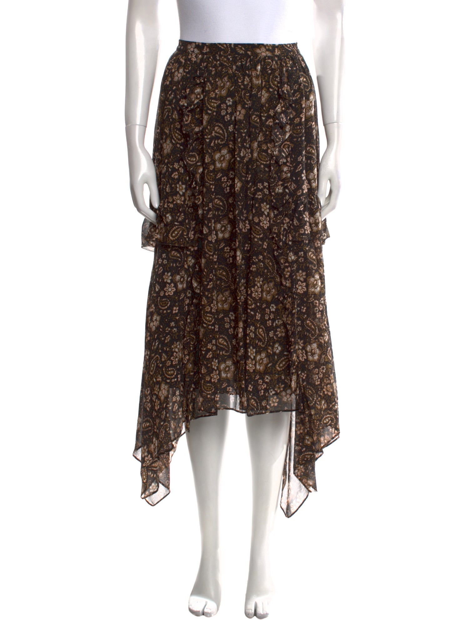 Ulla Johnson Silk Midi Length Skirt