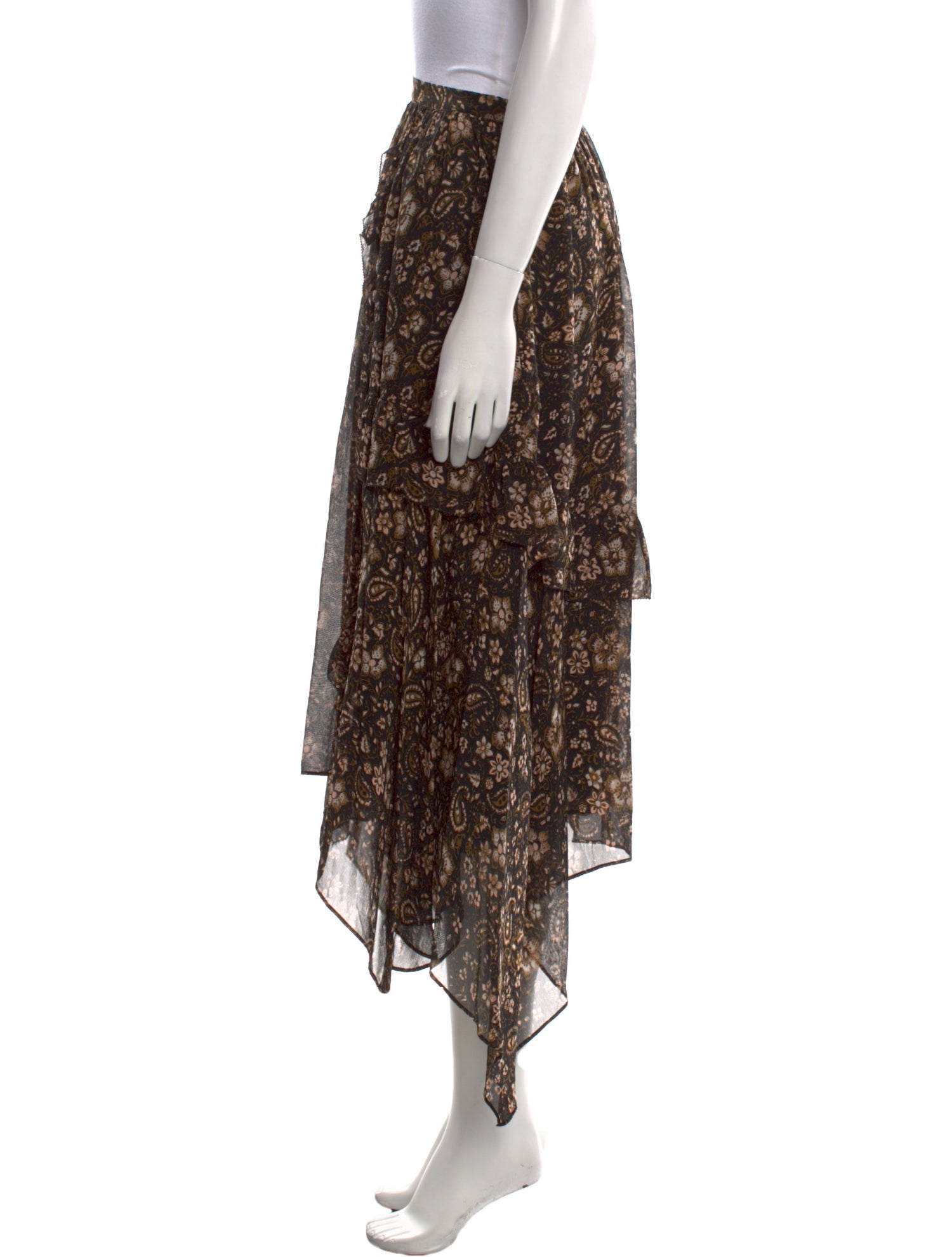 Ulla Johnson Silk Midi Length Skirt