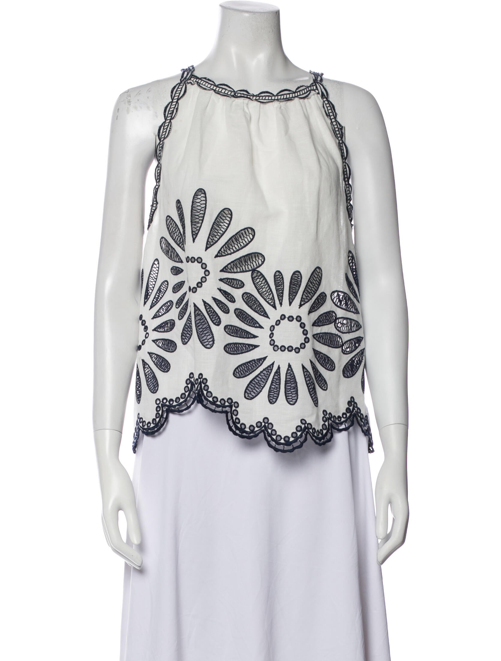 Ulla Johnson Printed Scoop Neck Blouse