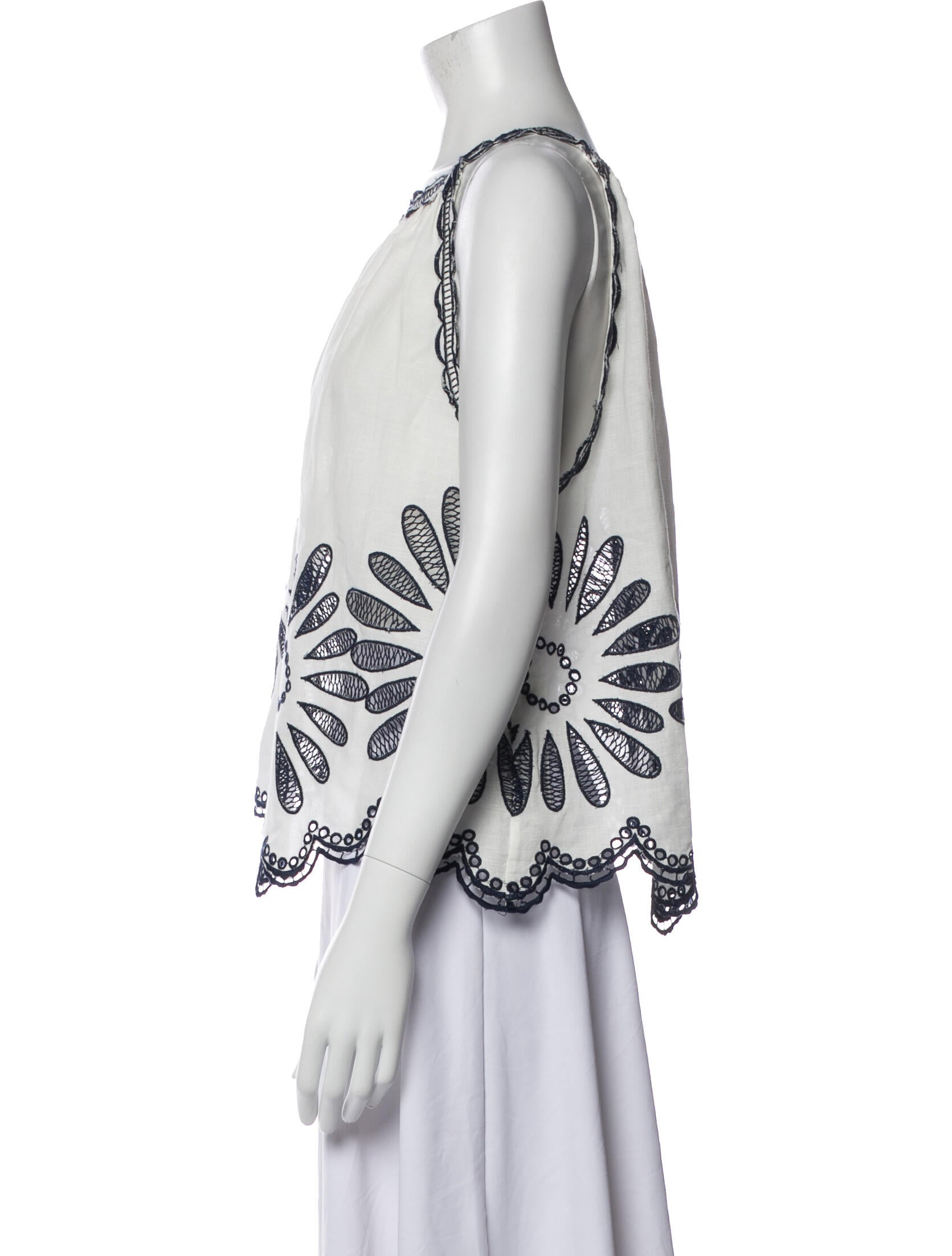 Ulla Johnson Printed Scoop Neck Blouse