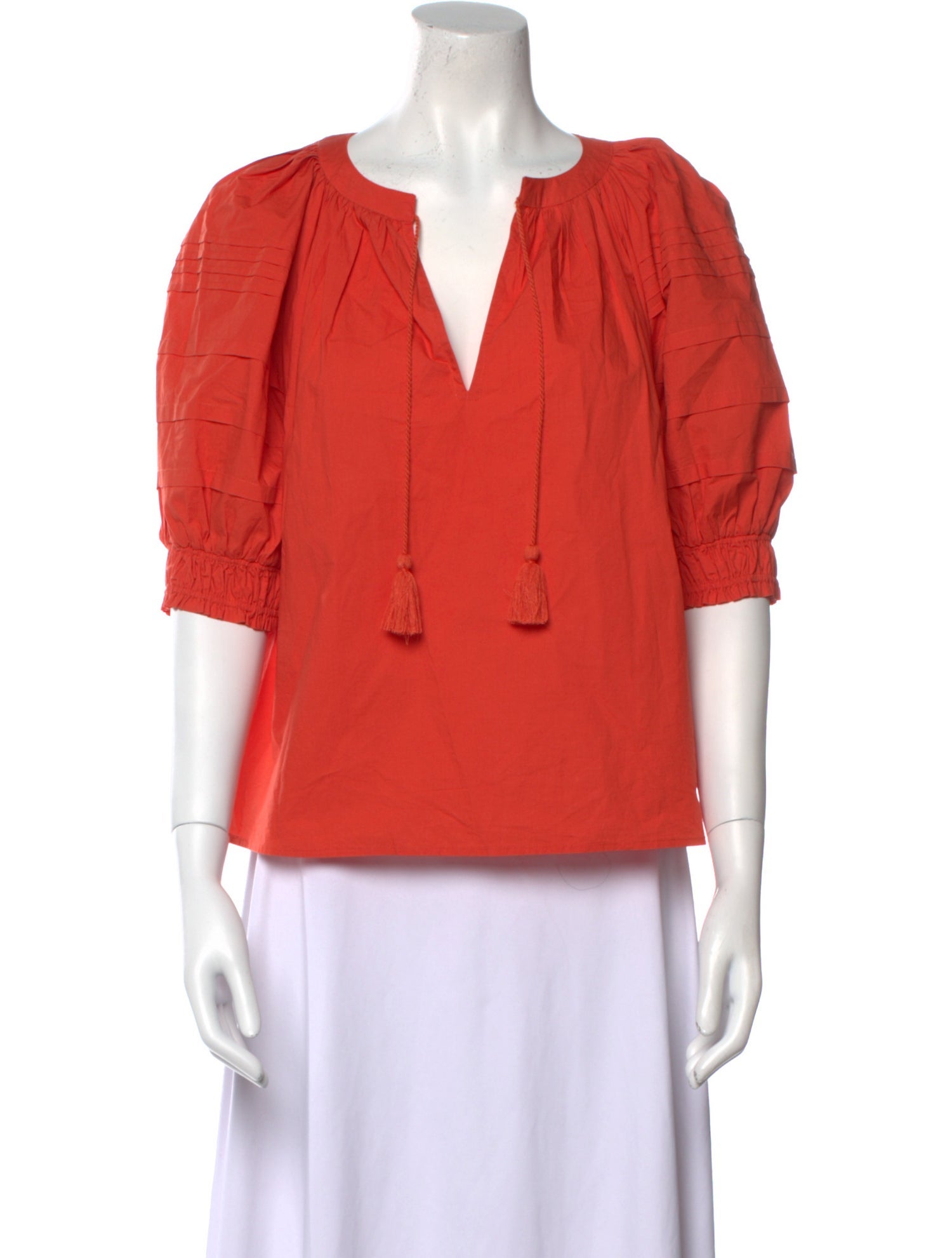 Ulla Johnson V-Neck Three-Quarter Sleeve Blouse