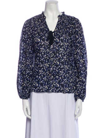 Ulla Johnson Printed V-Neck Blouse