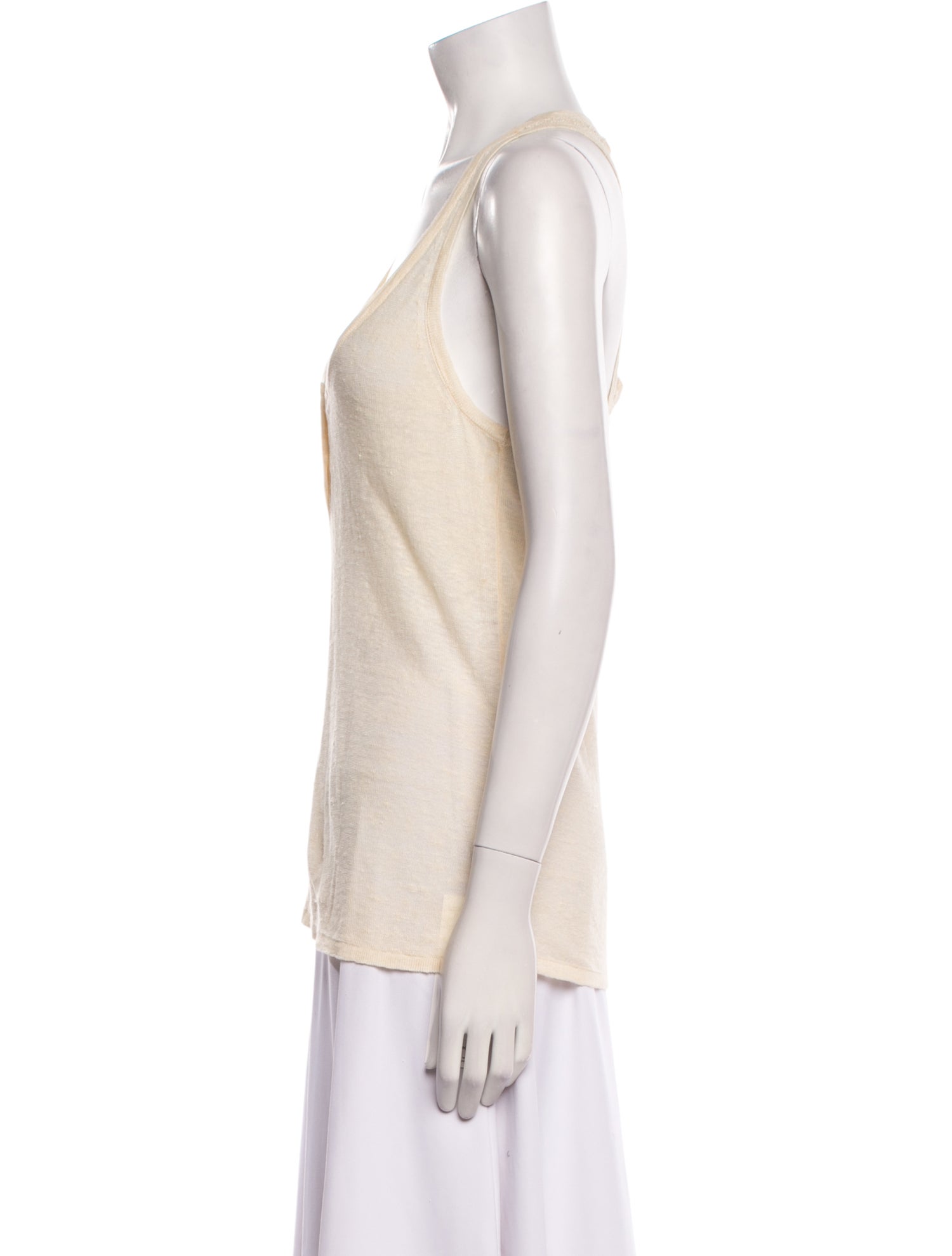 Ulla Johnson Linen Scoop Neck Top