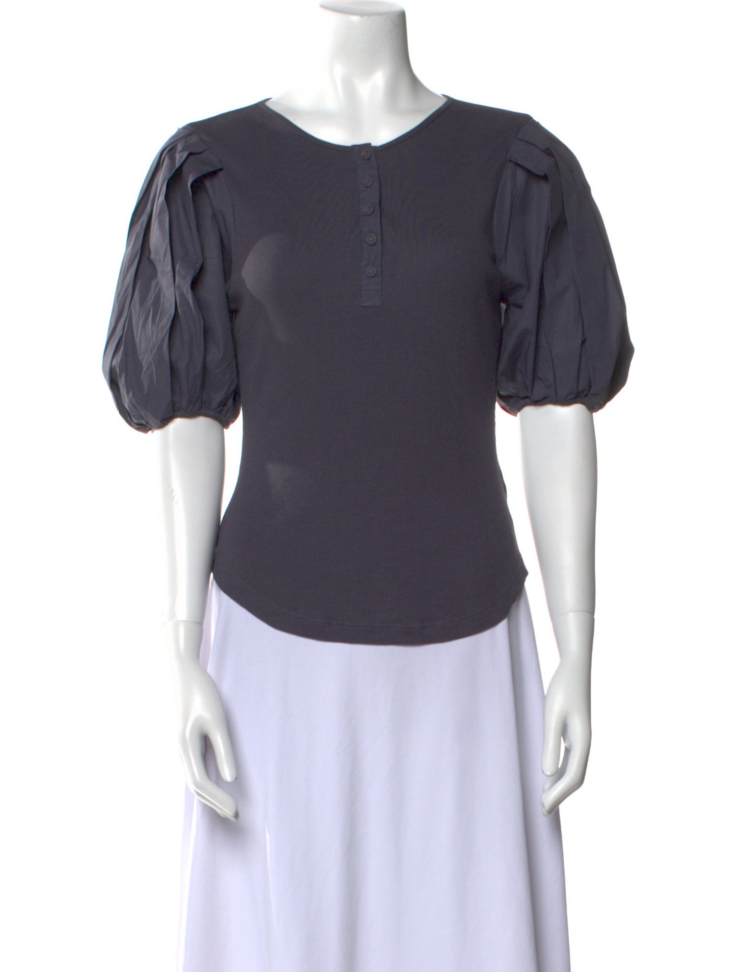 Ulla Johnson Scoop Neck Short Sleeve T-Shirt