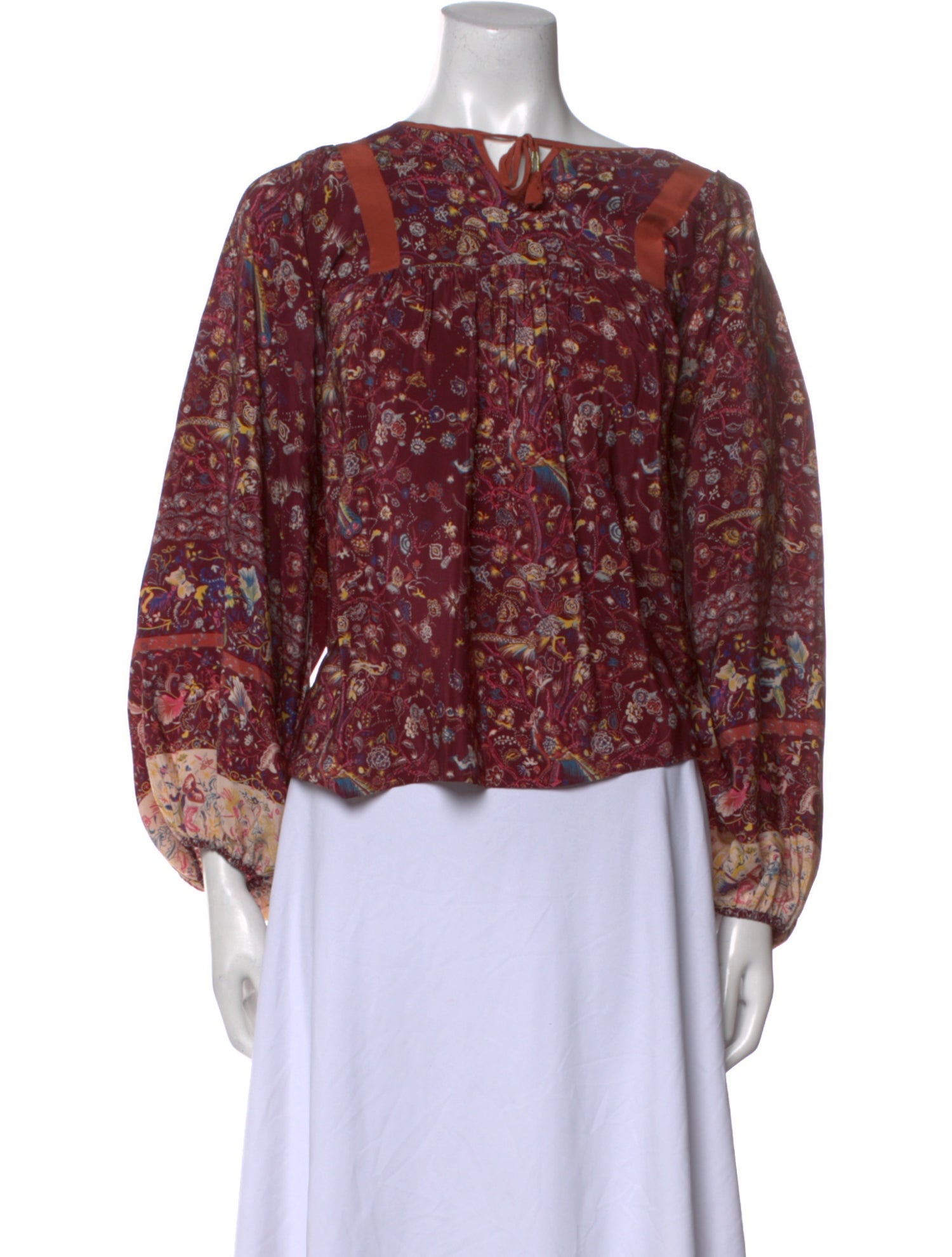 Ulla Johnson Silk Floral Print Blouse