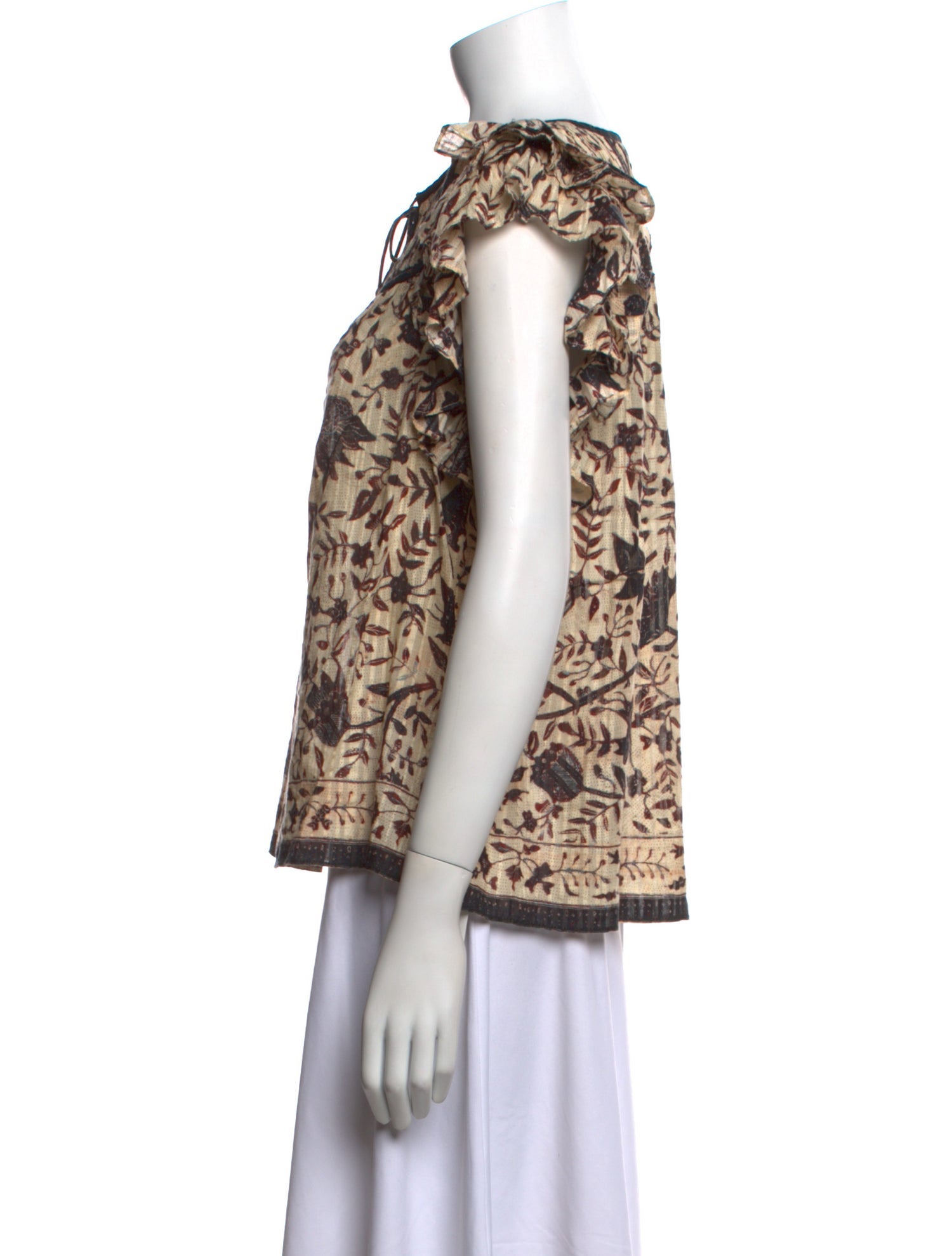 Ulla Johnson Printed V-Neck Blouse