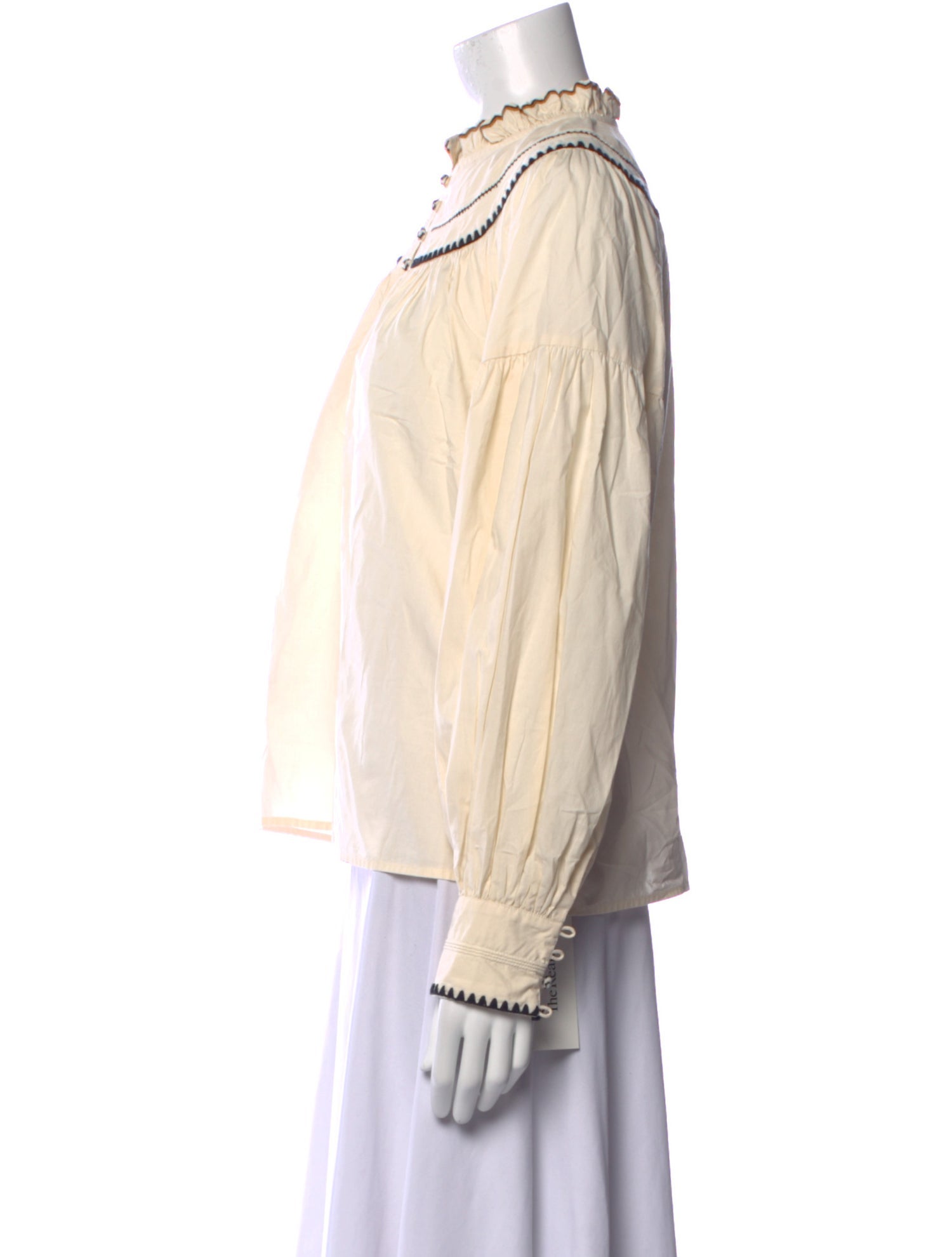 Ulla Johnson Mock Neck Long Sleeve Blouse