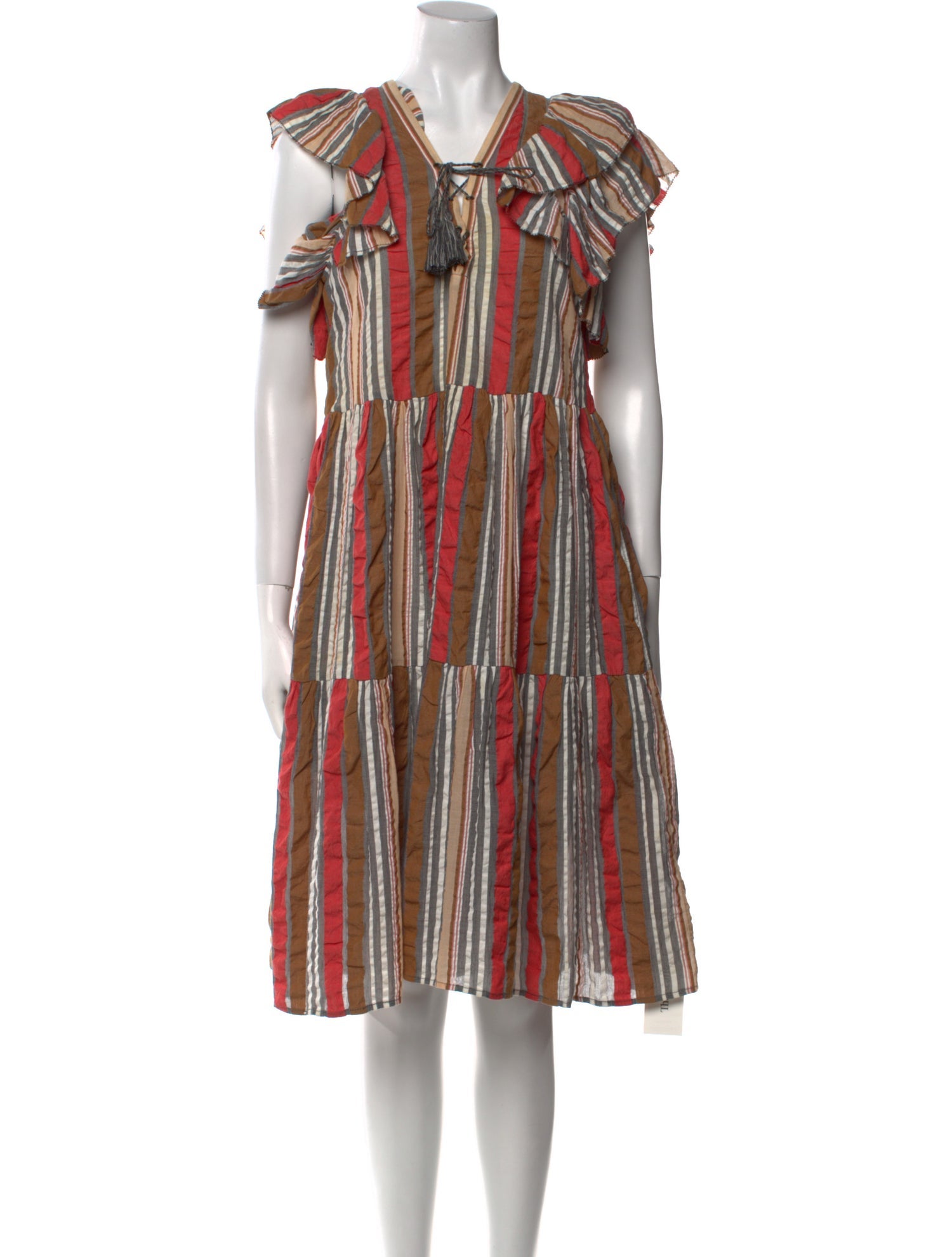 Ulla Johnson Plaid Print Knee-Length Dress