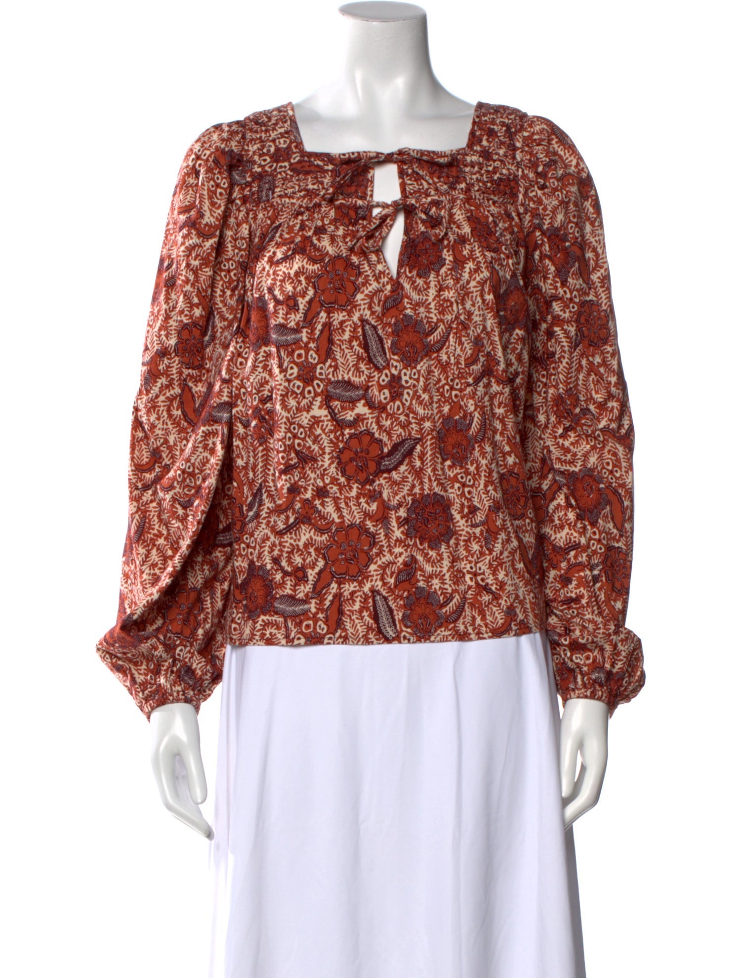 Ulla Johnson Printed Square Neckline Blouse