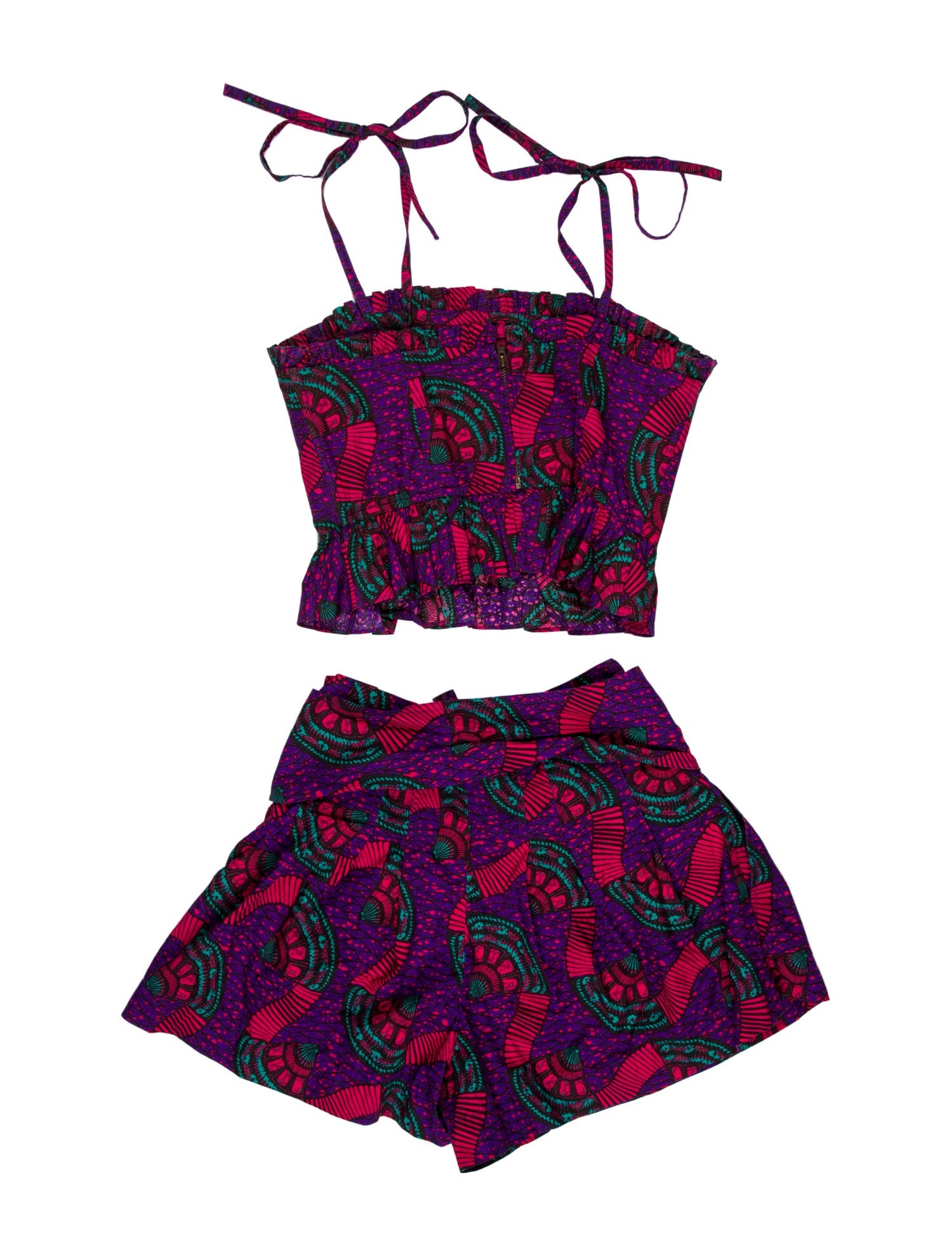 Ulla Johnson Printed Ruffle Embellishment Skirt Set