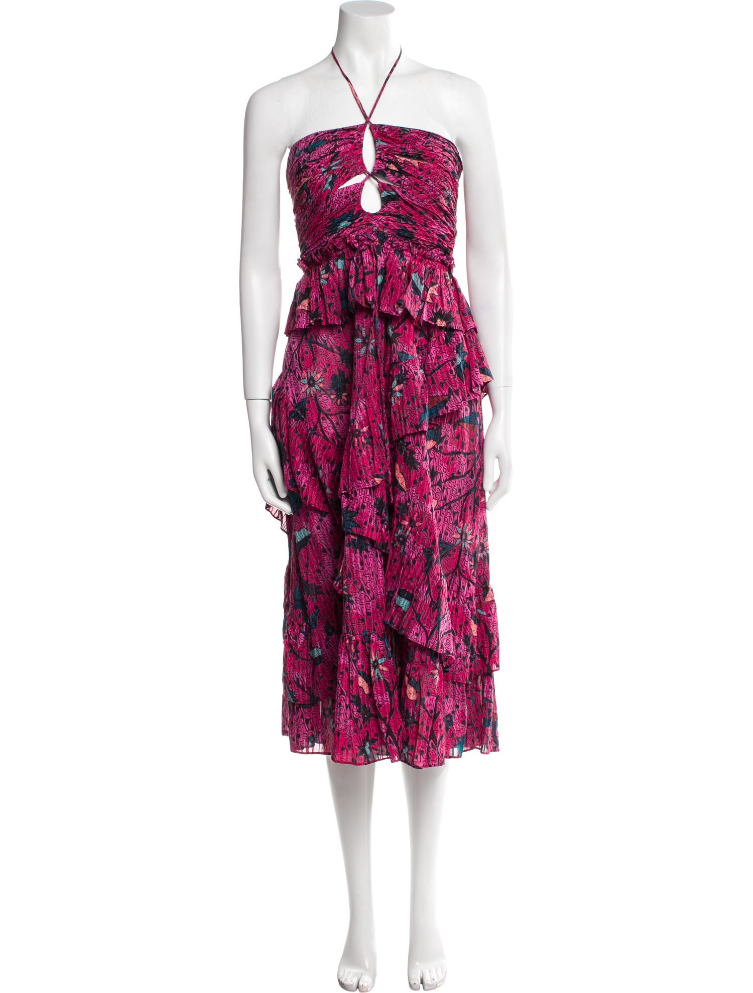 Ulla Johnson Floral Print Knee-Length Dress