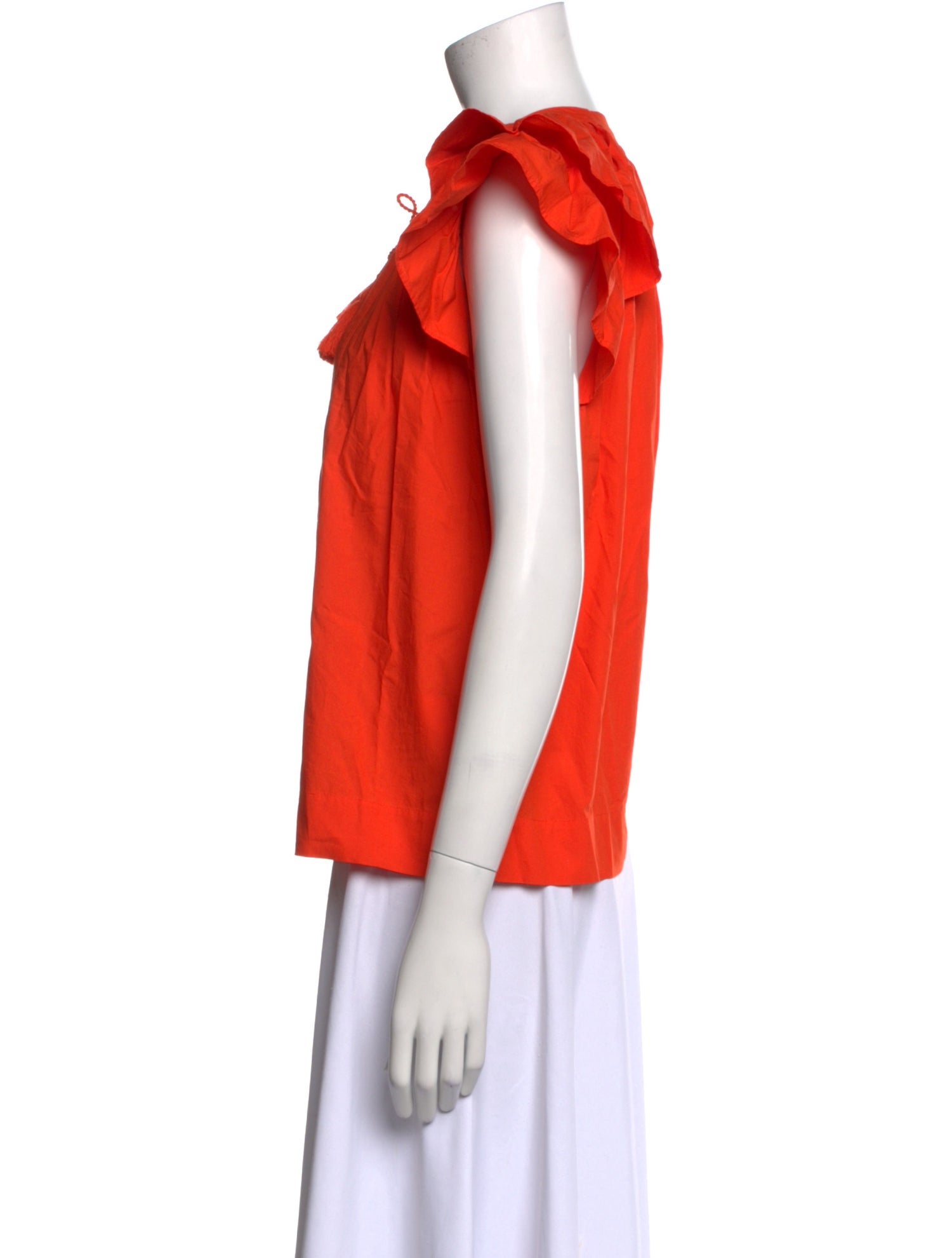 Ulla Johnson Tie Neck Short Sleeve Blouse