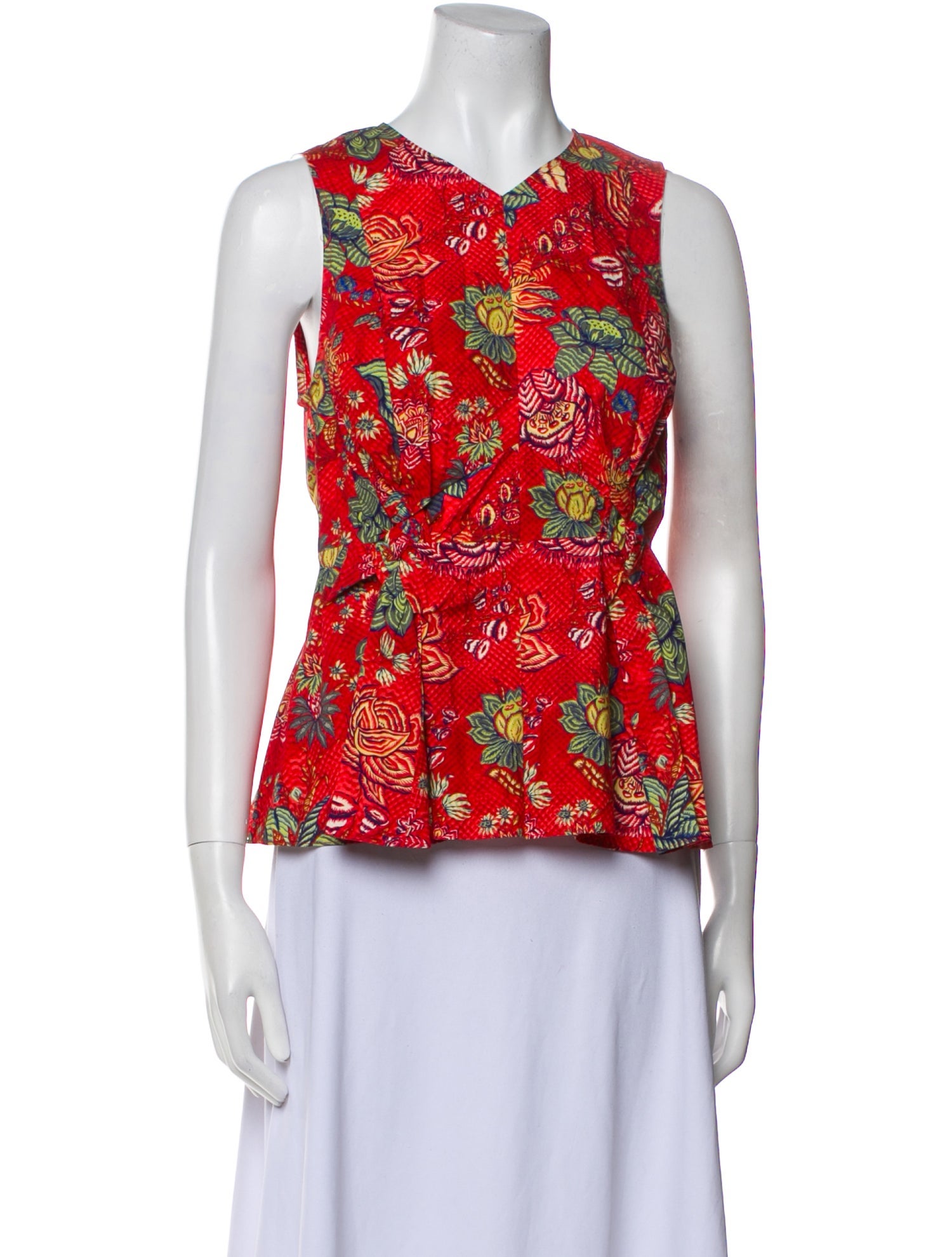 Ulla Johnson Floral Print V-Neck Blouse
