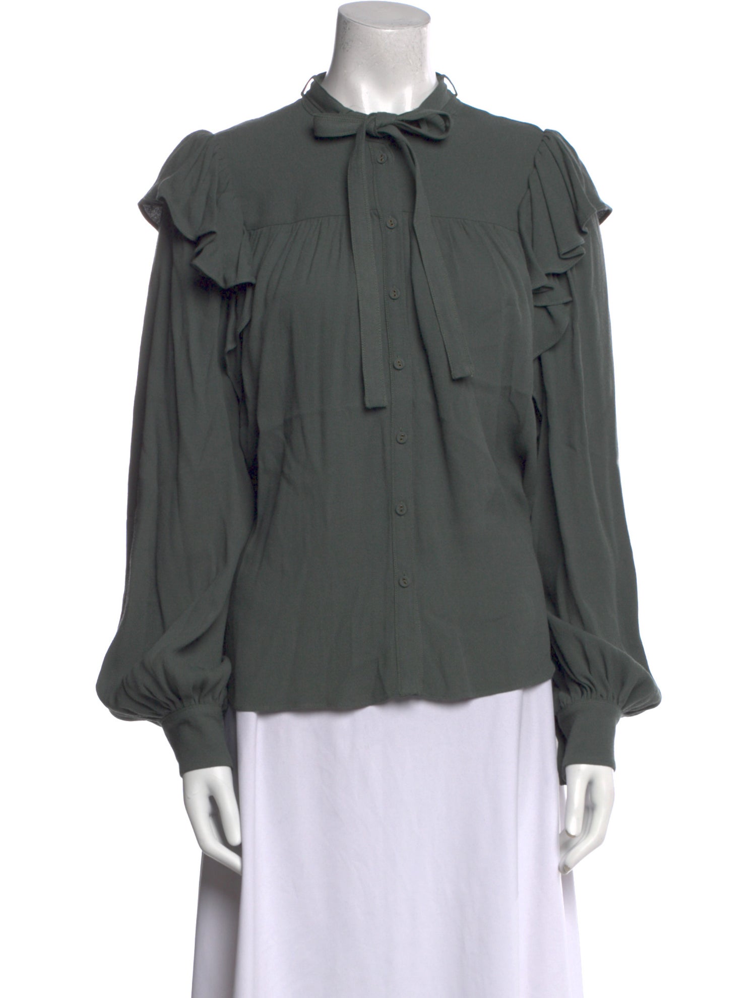 Ulla Johnson Mock Neck Long Sleeve Blouse