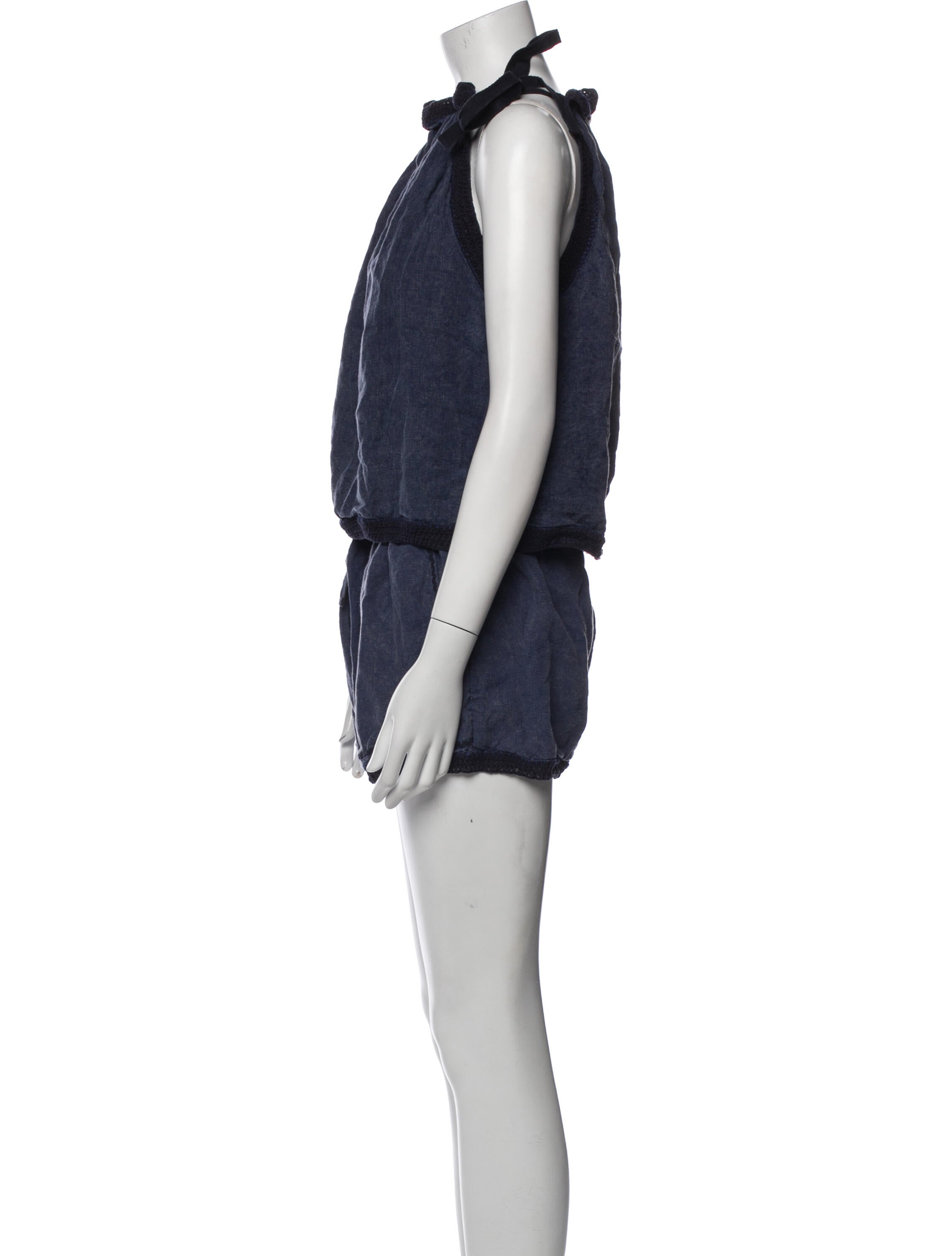 Ulla Johnson Linen Embroidered Accent Short Set