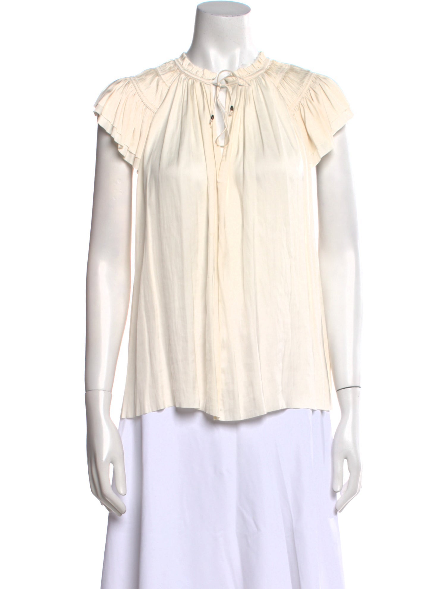 Ulla Johnson Crew Neck Short Sleeve Blouse