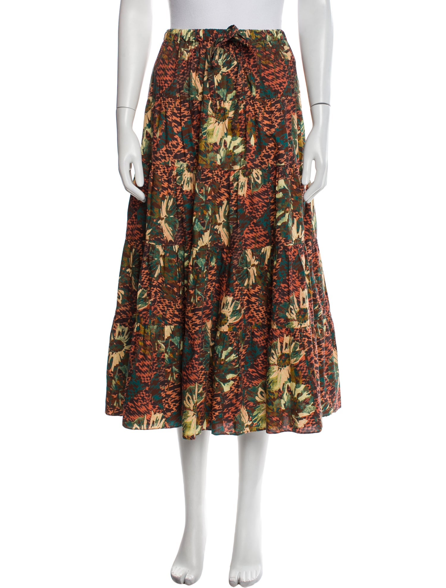 Ulla Johnson Printed Midi Length Skirt