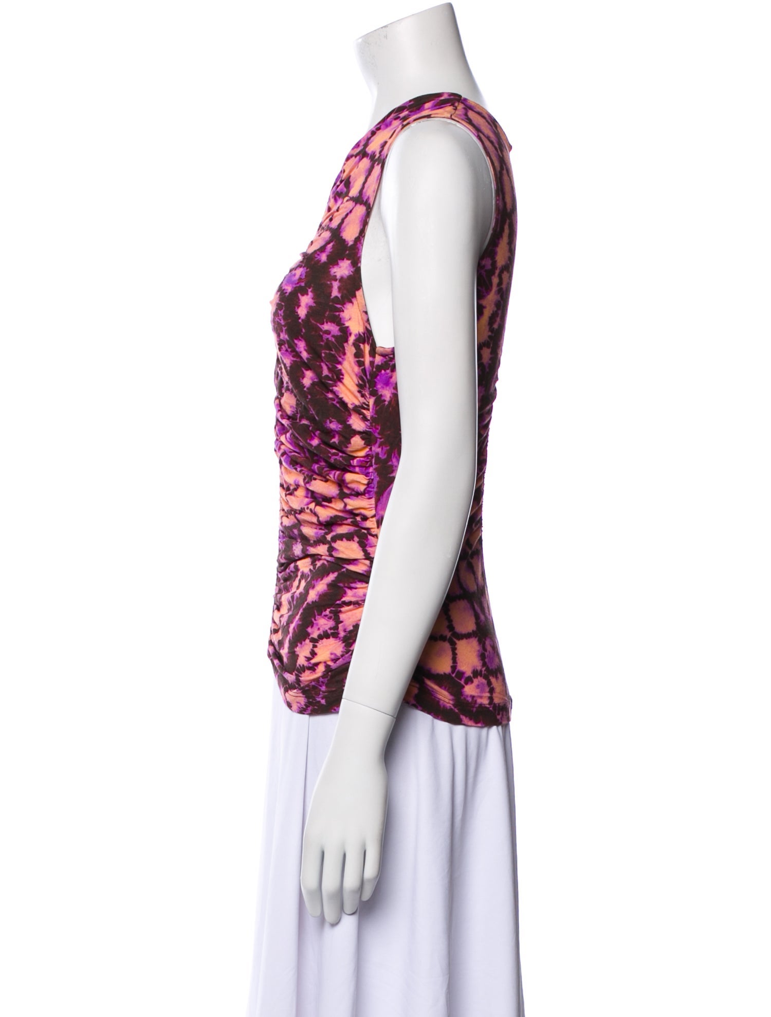 Ulla Johnson Tie-Dye Print V-Neck Blouse